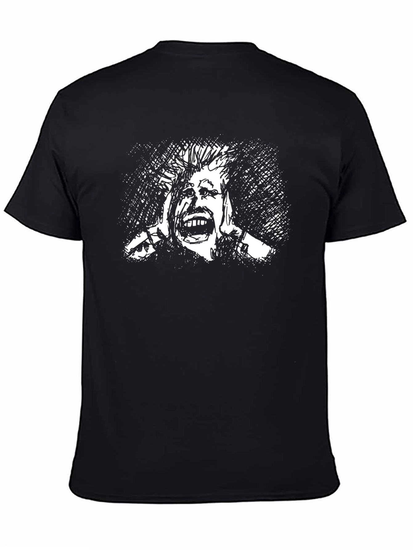 Distressed Graphic Tee - Bold Artistic Design