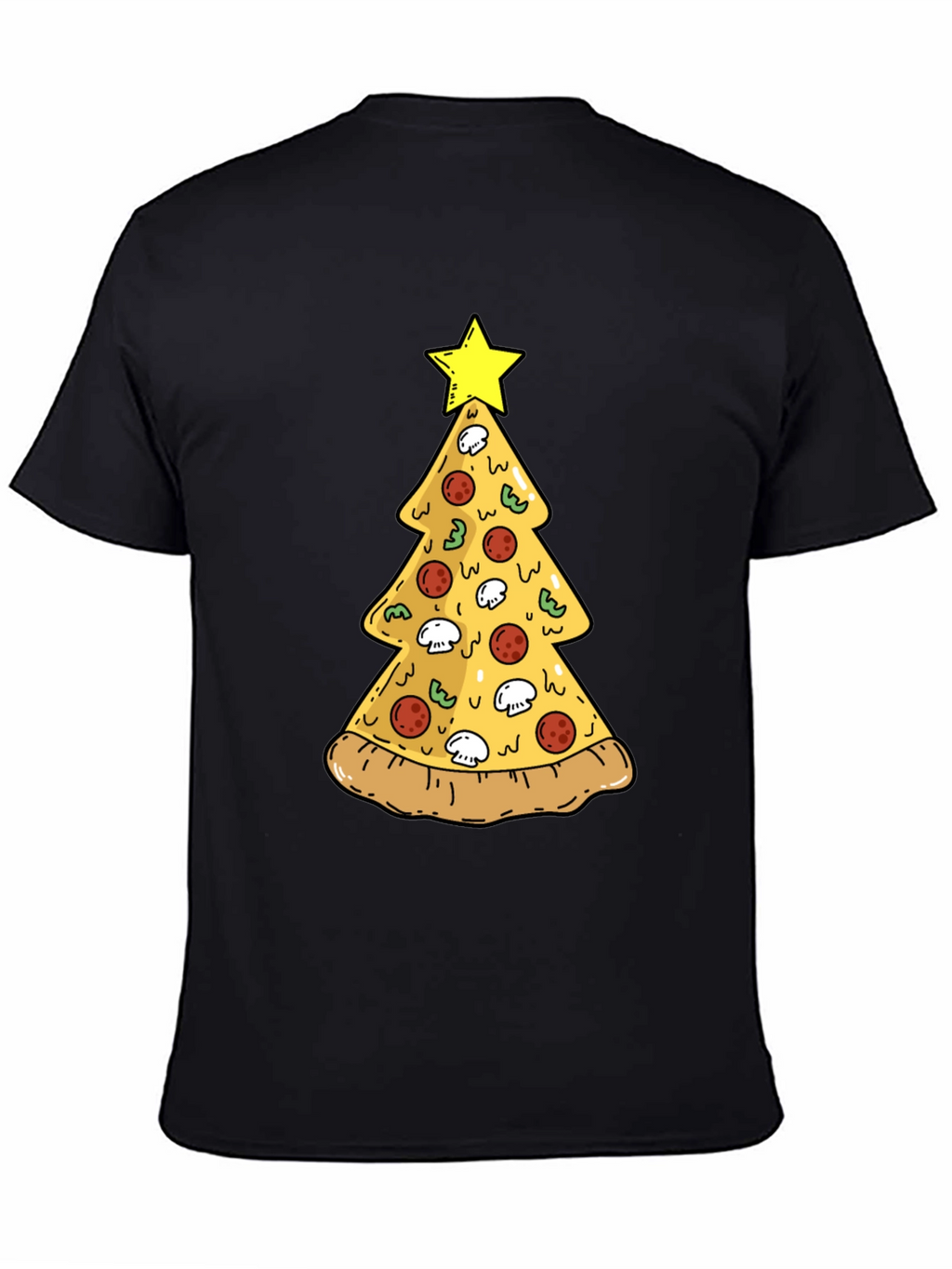 Pizza Christmas Tree T-Shirt - Festive Holiday Tee