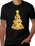 Pizza Christmas Tree T-Shirt - Festive Holiday Tee