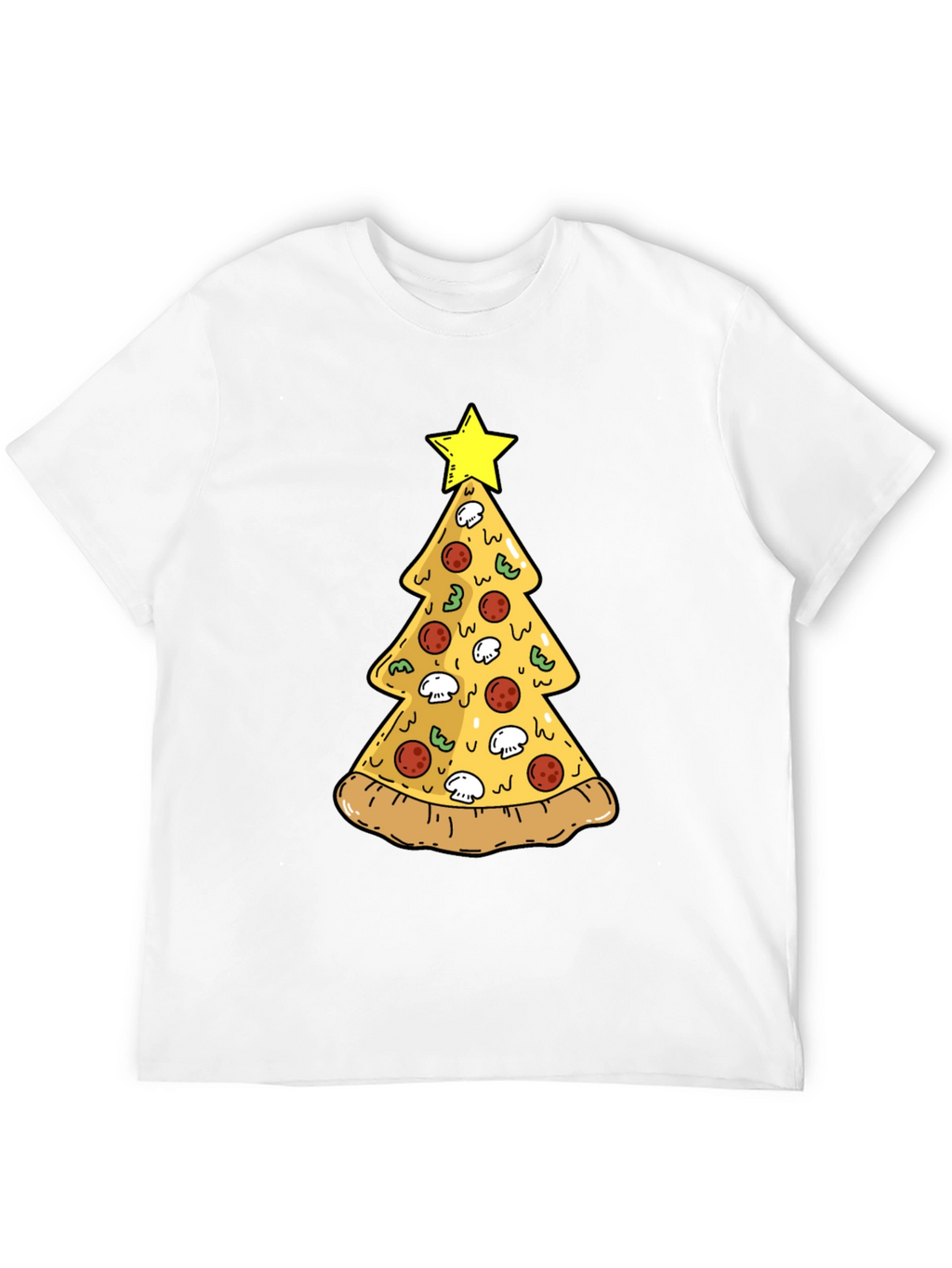 Pizza Christmas Tree T-Shirt - Festive Holiday Tee
