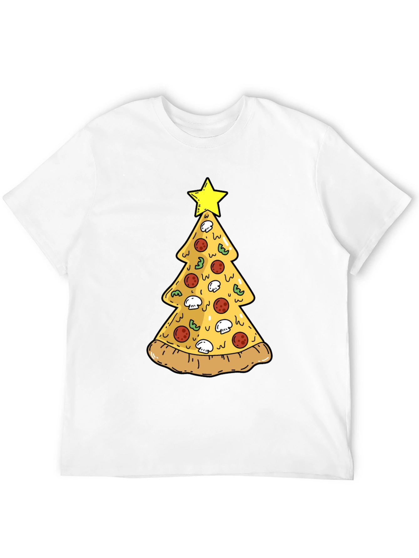 Pizza Christmas Tree T-Shirt - Festive Holiday Tee