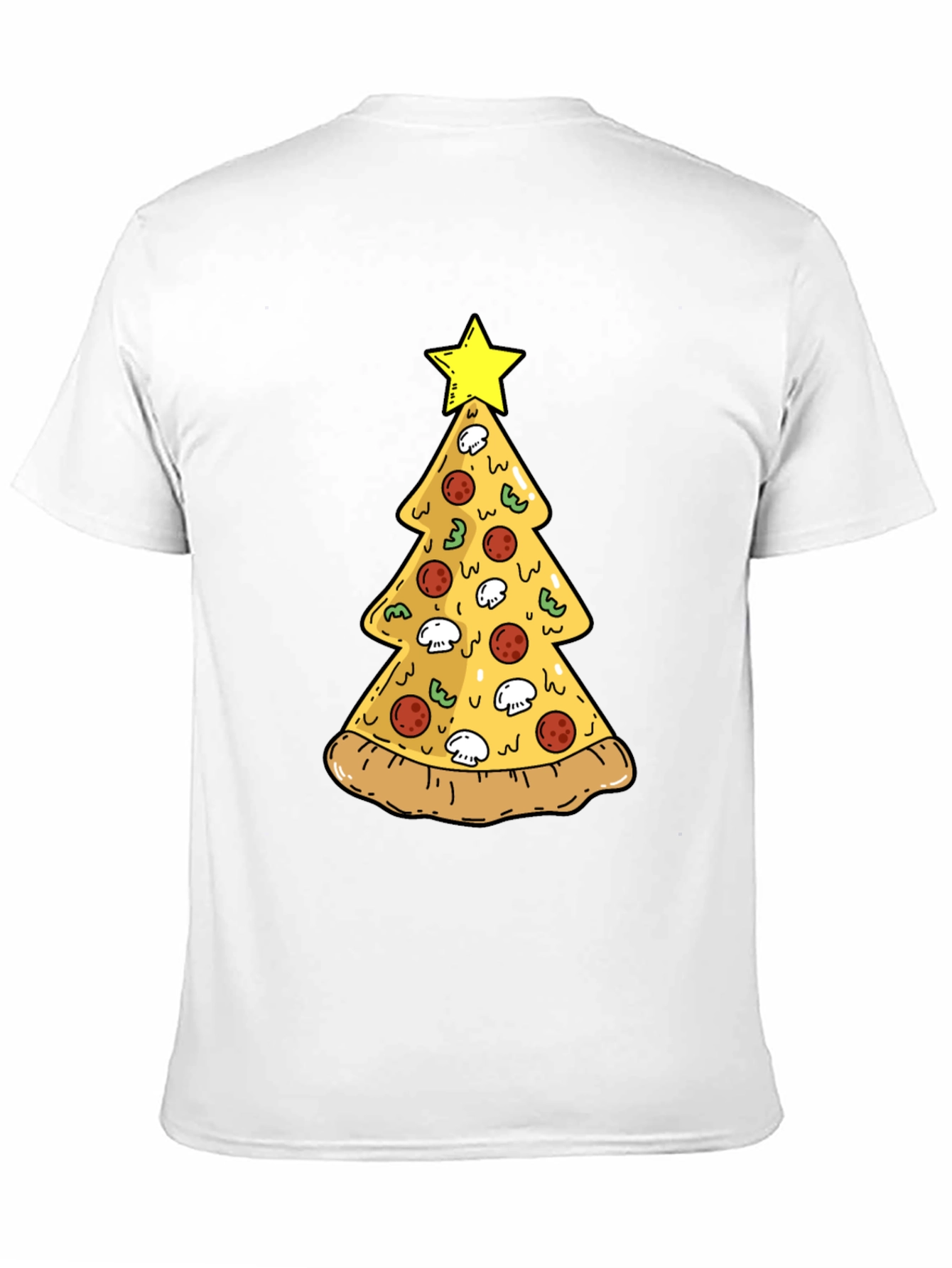 Pizza Christmas Tree T-Shirt - Festive Holiday Tee