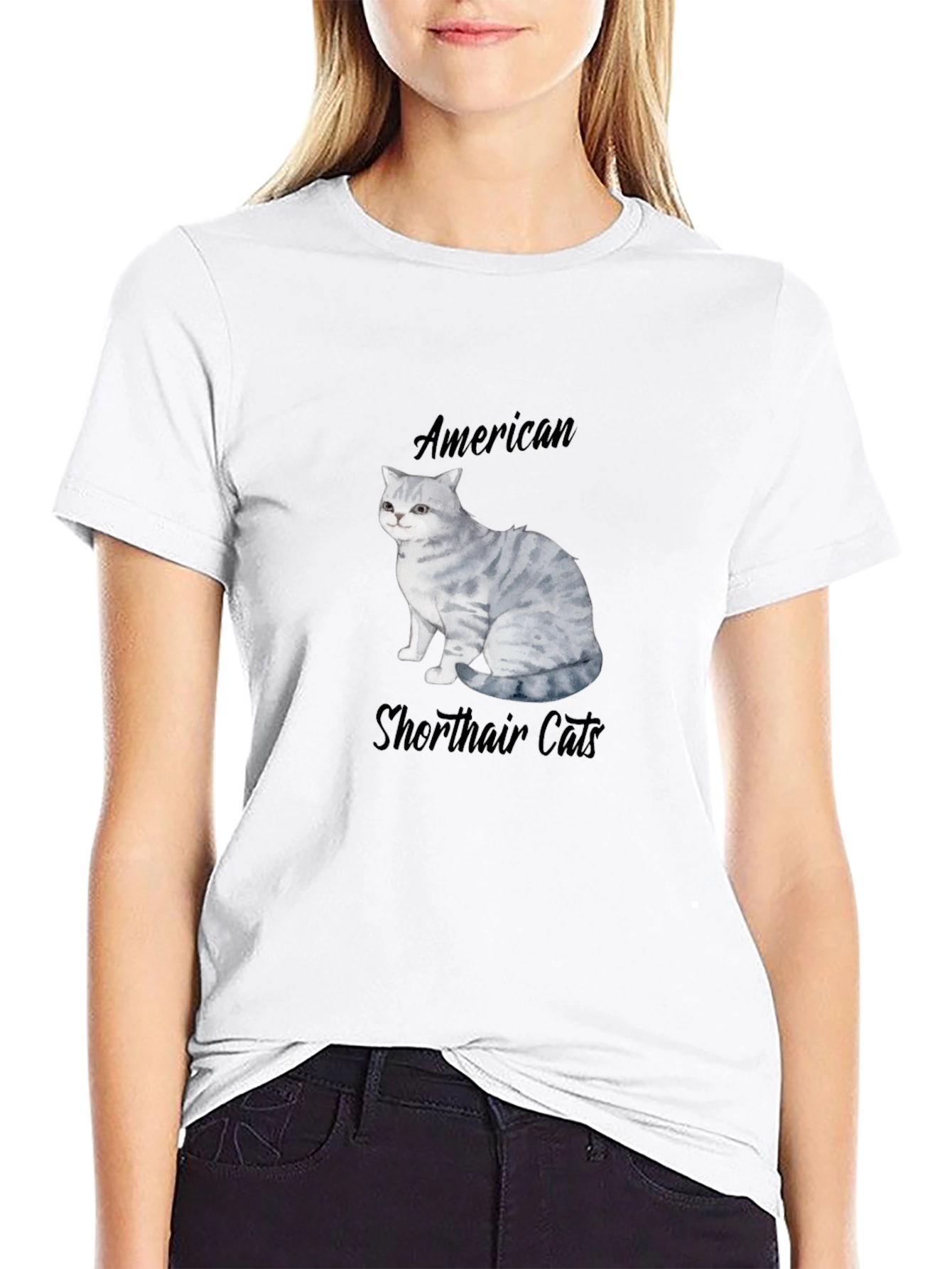 American Shorthair Cat Graphic T-Shirt