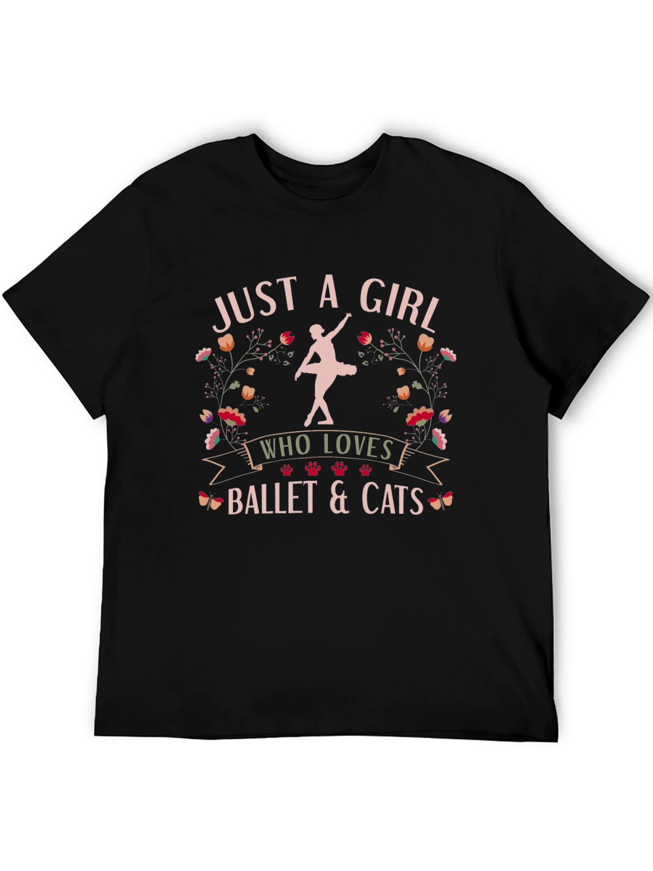 Ballet and Cats Graphic Tee