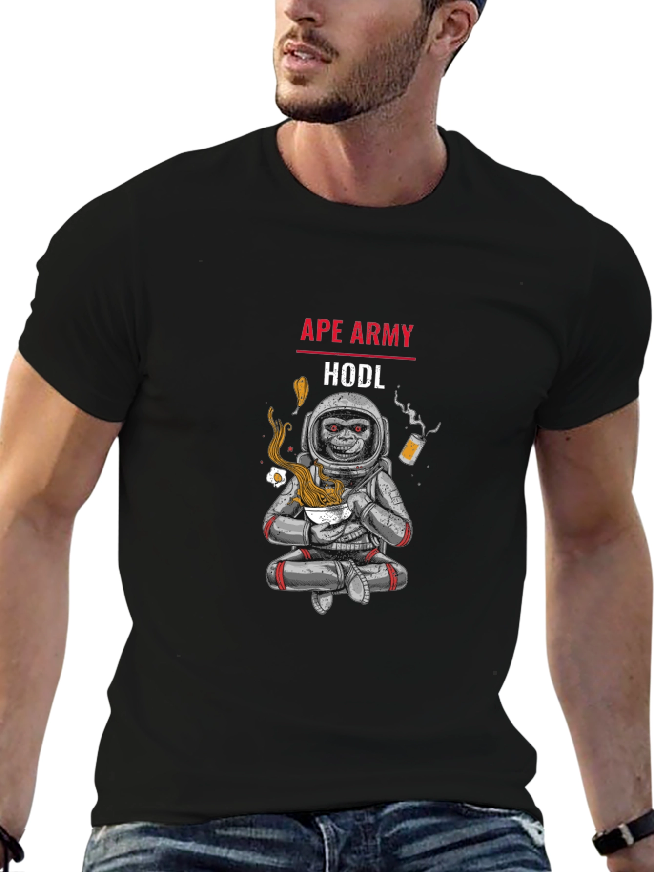 Ape Army HODL Black T-Shirt