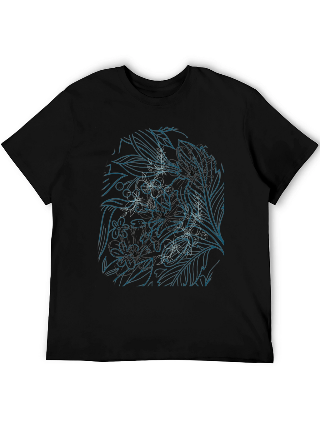 Floral Line Art T-Shirt