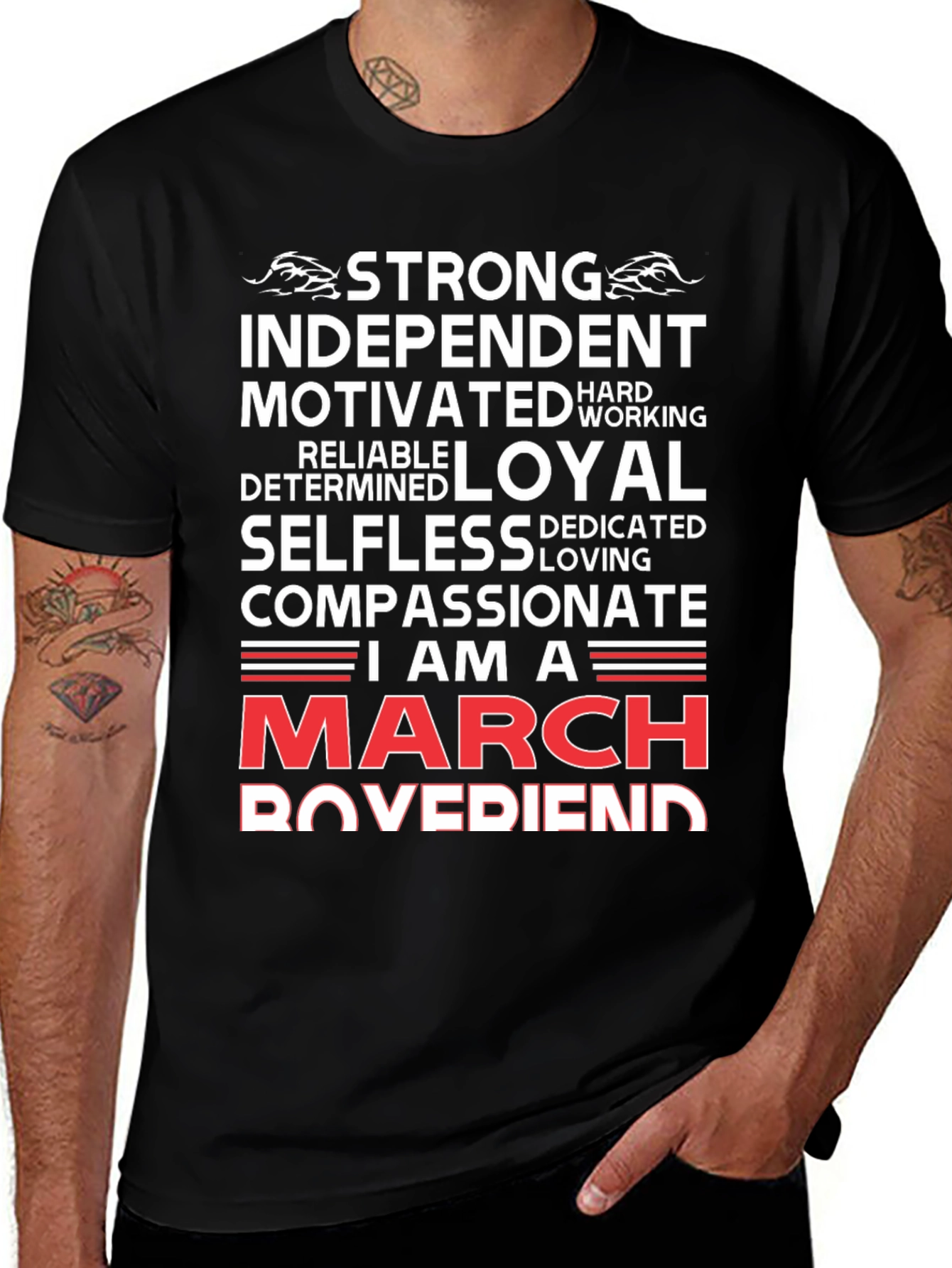 Strong March Boyfriend T-Shirt