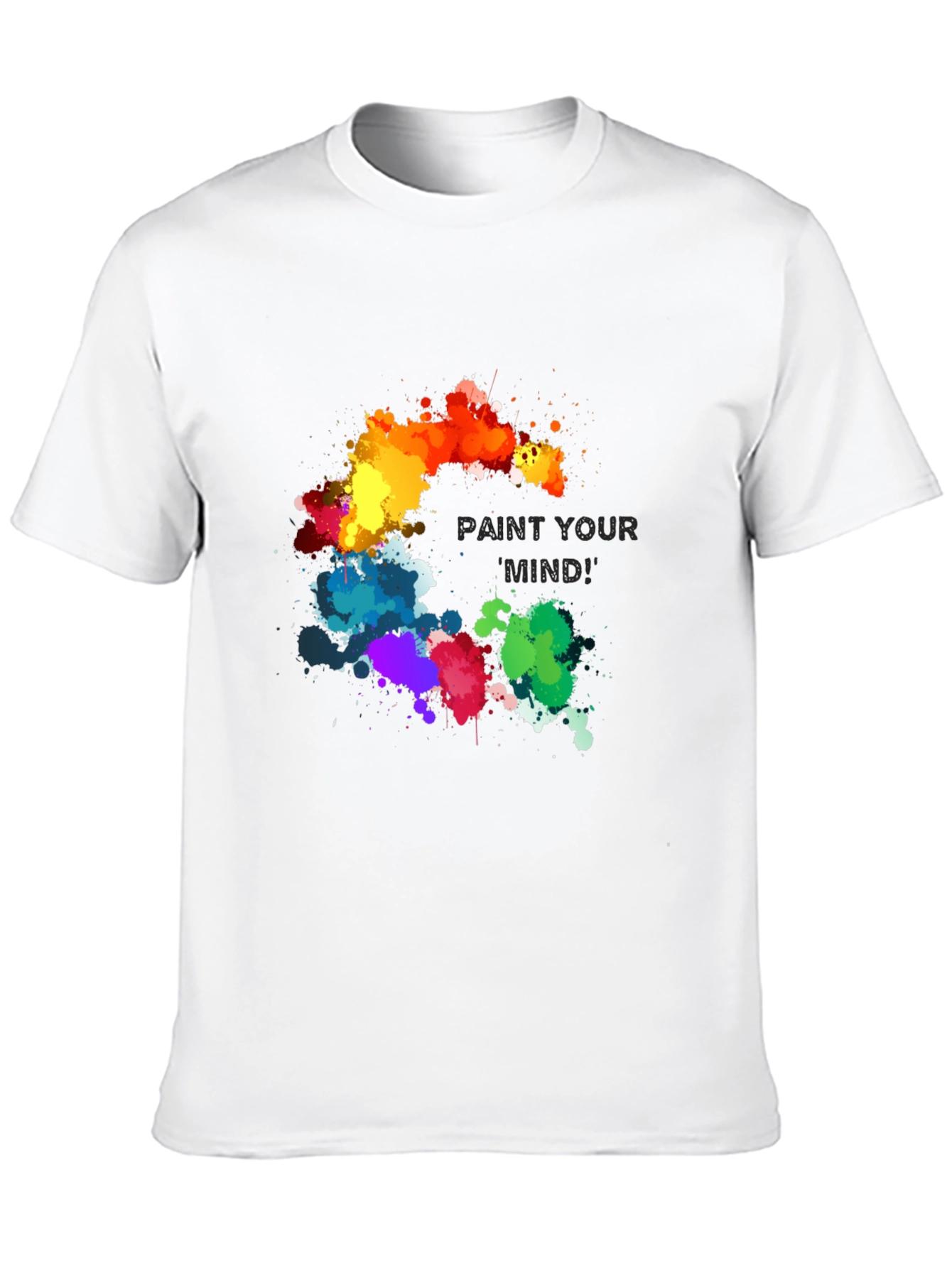 Paint Your Mind Graphic Tee - Artistic Black T-Shirt