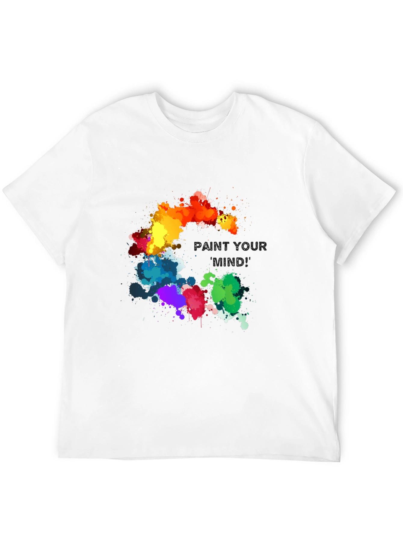 Paint Your Mind Graphic Tee - Artistic Black T-Shirt