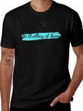 Brothers of Groom Black Crew Neck T-Shirt