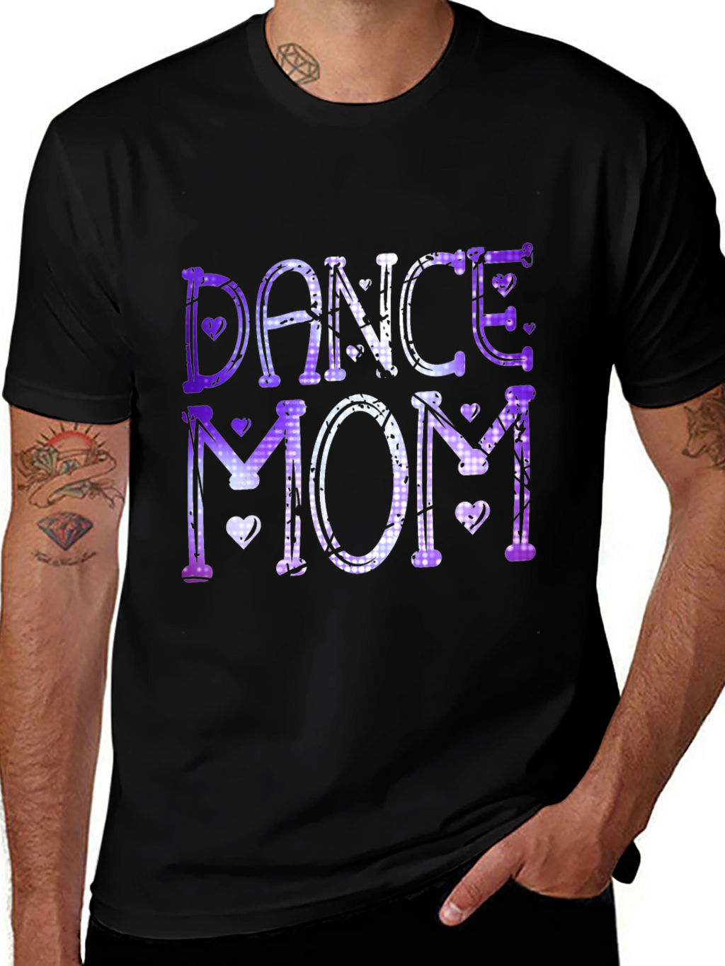 Dance Mom T-Shirt: Purple & White Design