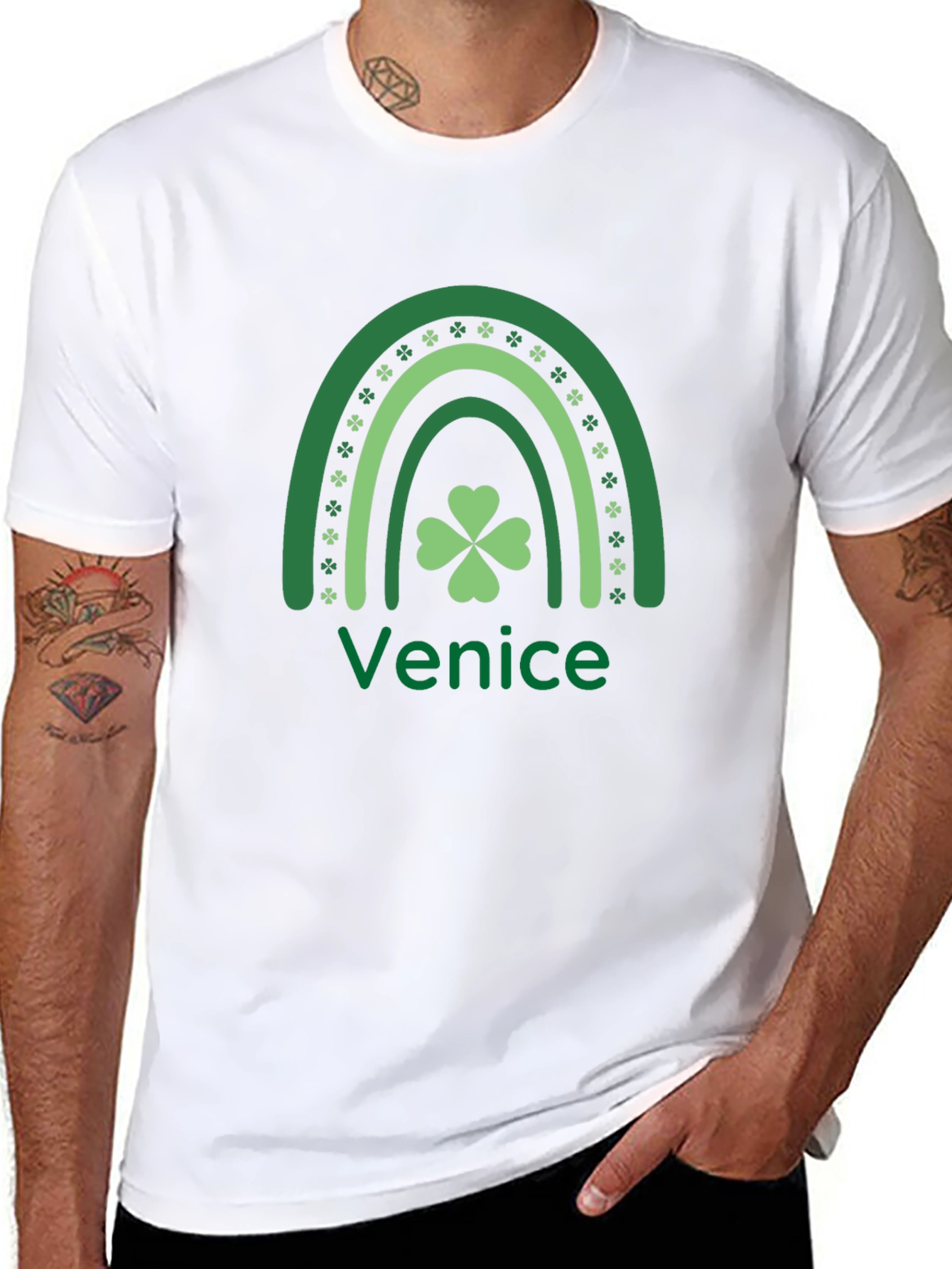 Venice St. Patricks Day Rainbow Clover T-Shirt