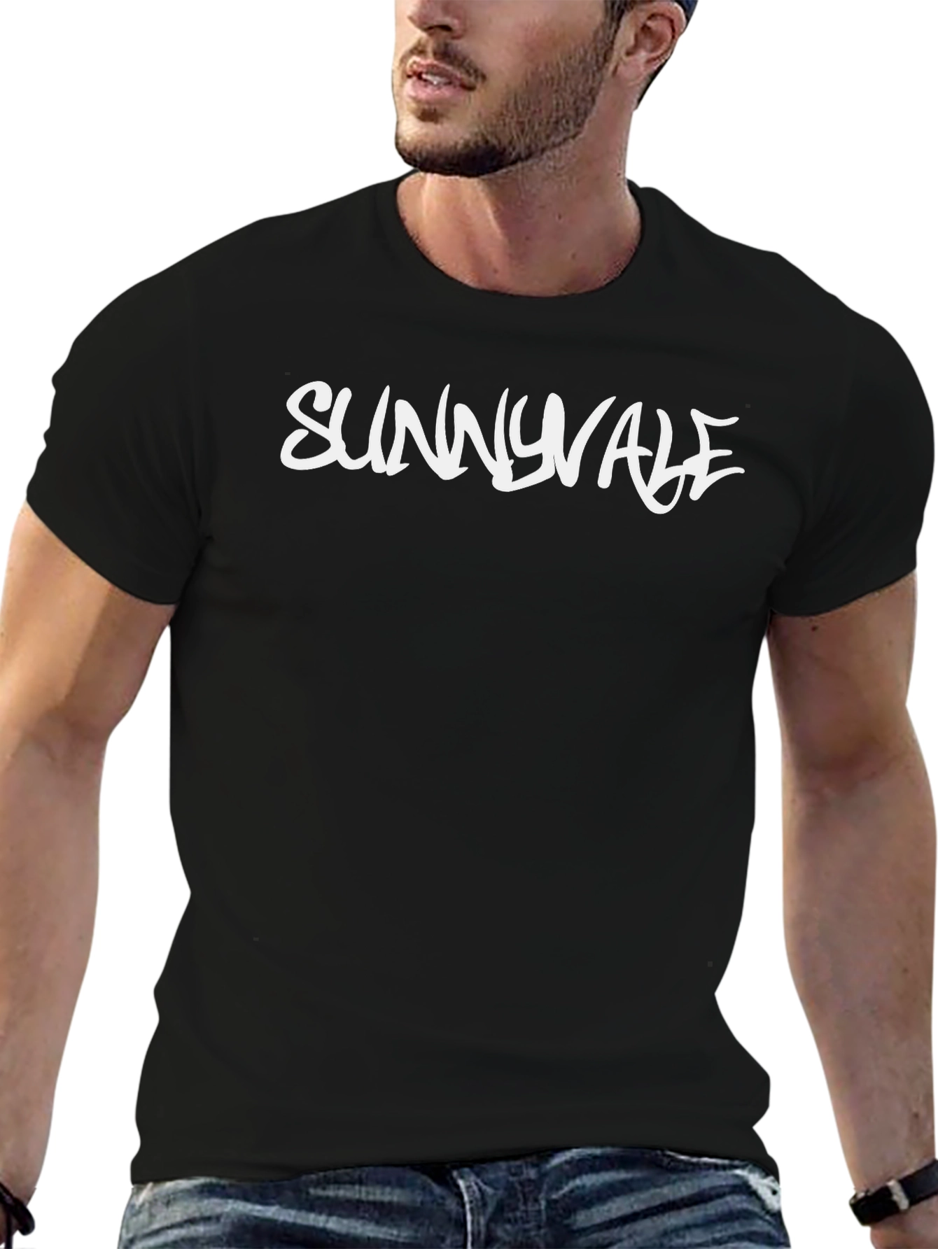 Sunnyvale Black Graphic Tee