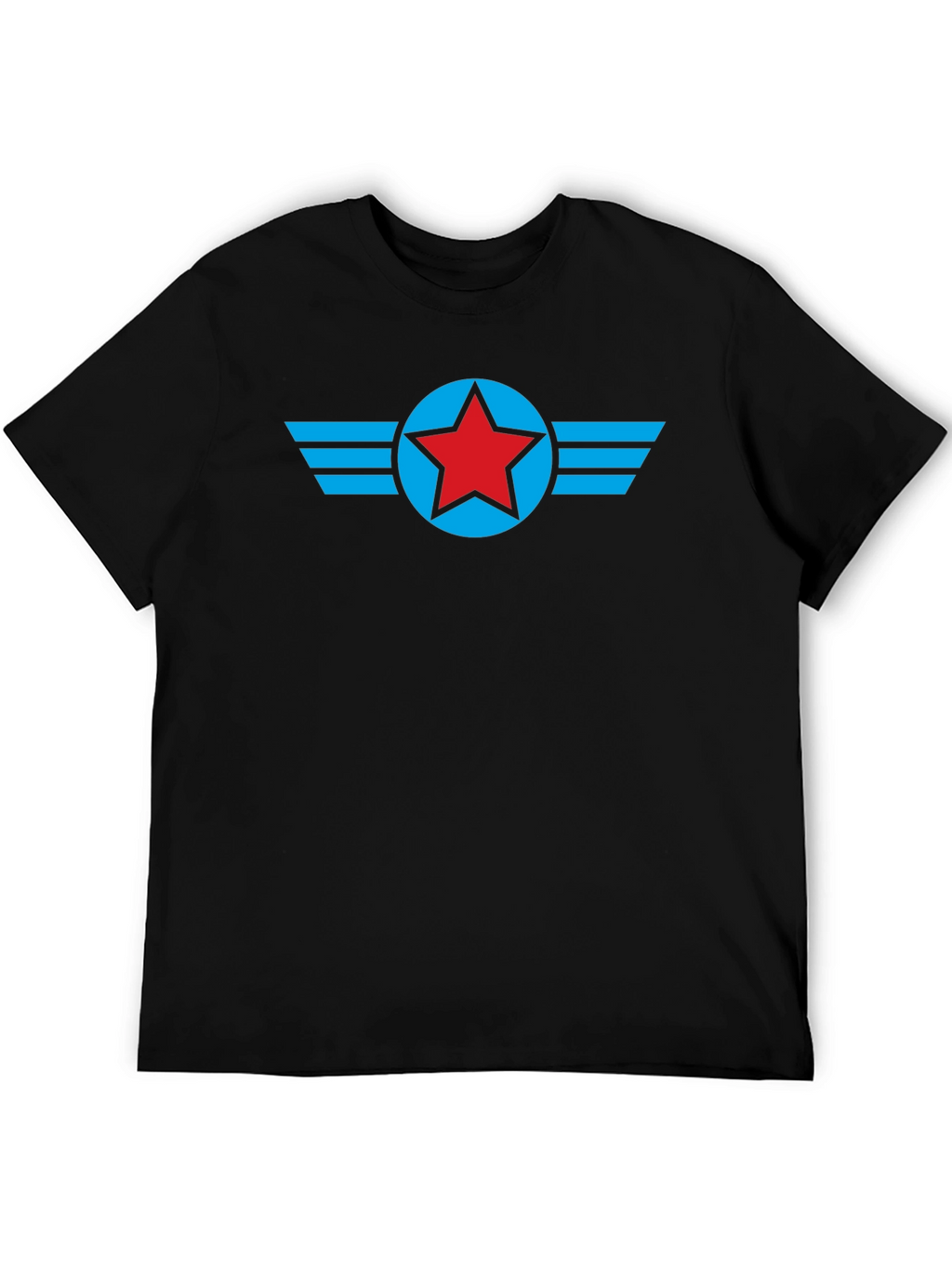 Star Wing Graphic Tee - Black Cotton Comfort
