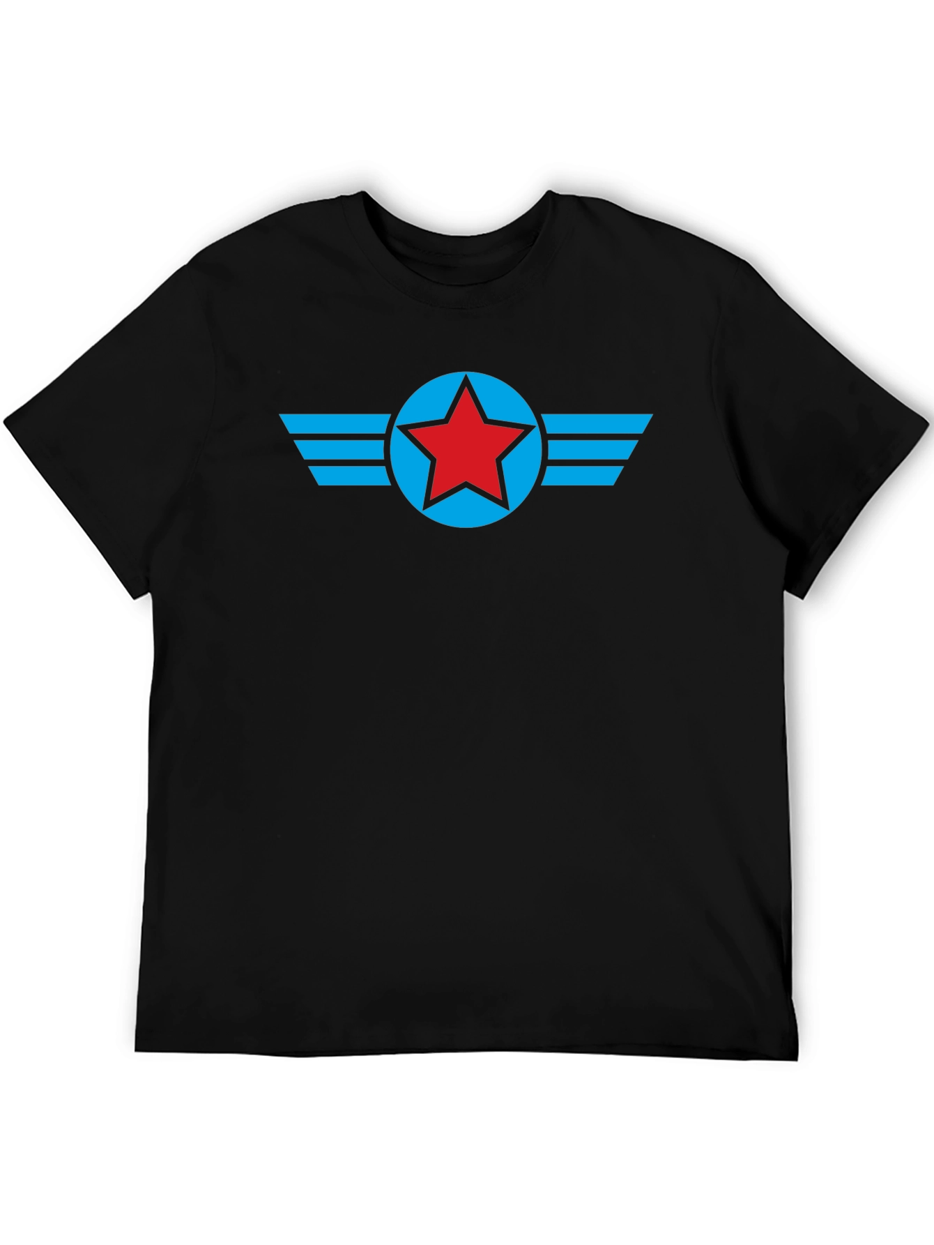 Star Wing Graphic Tee - Black Cotton Comfort