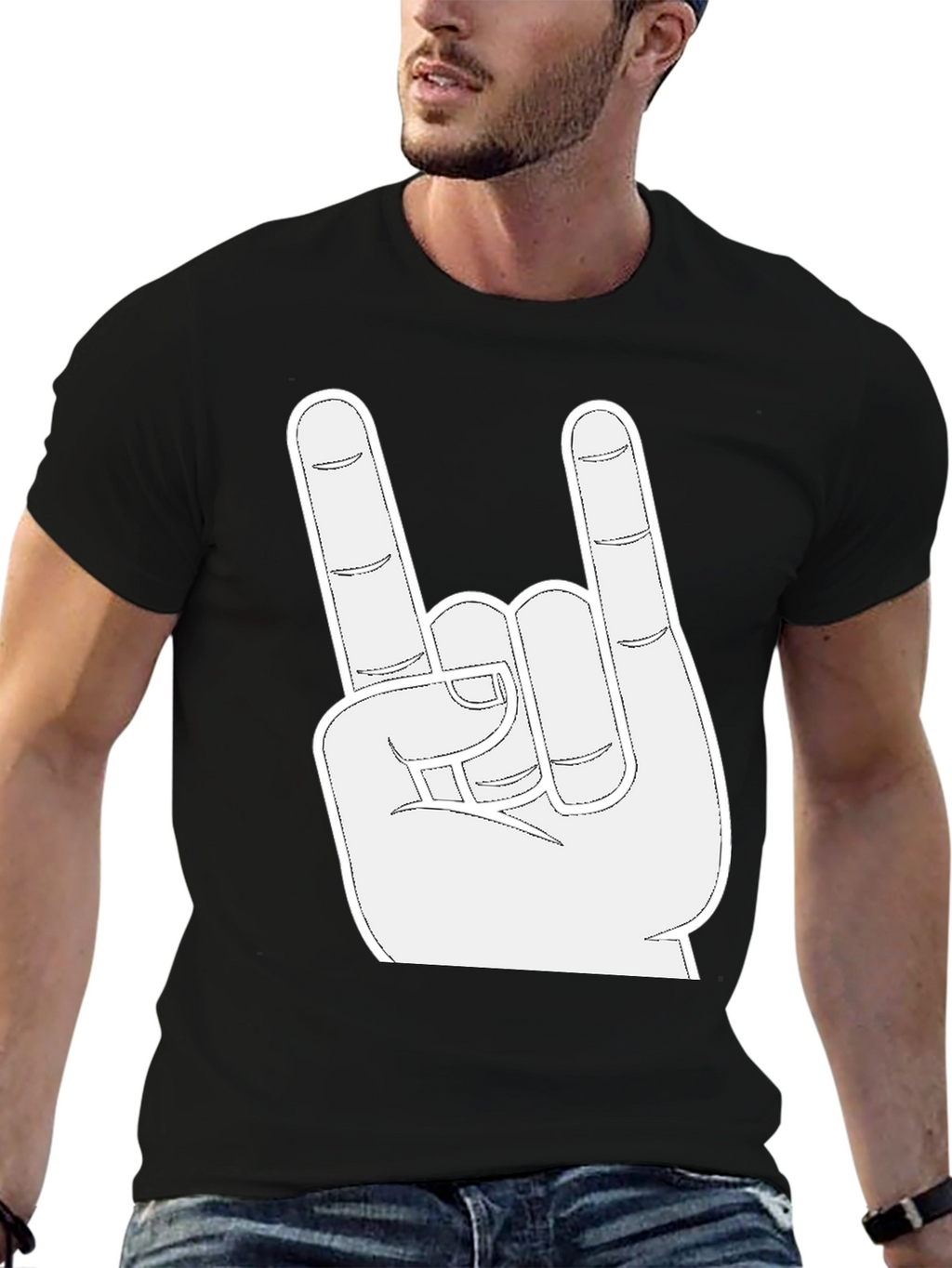 Rock On T-Shirt - Metal Hand Sign Graphic Tee