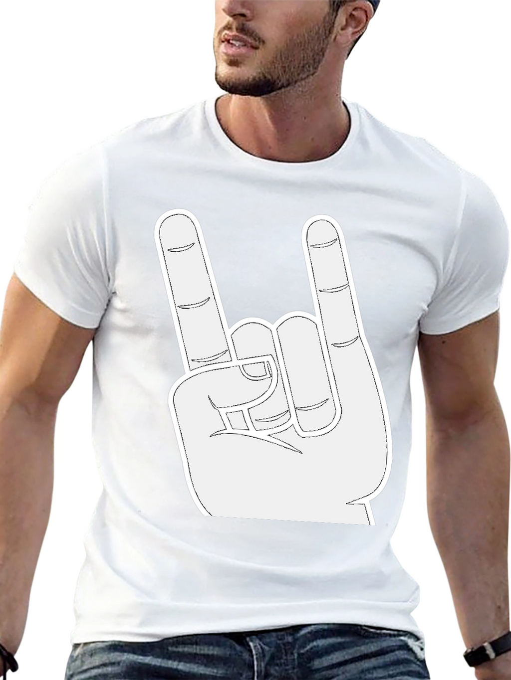 Rock On T-Shirt - Metal Hand Sign Graphic Tee