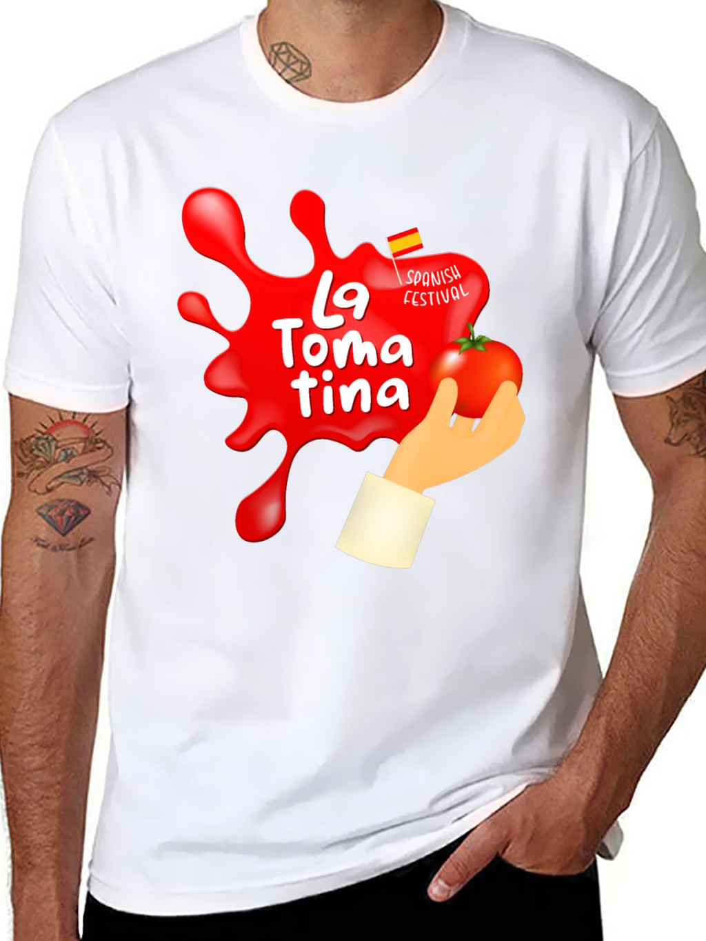 La Tomatina Festival Graphic T-Shirt - Tomato Fight Tee