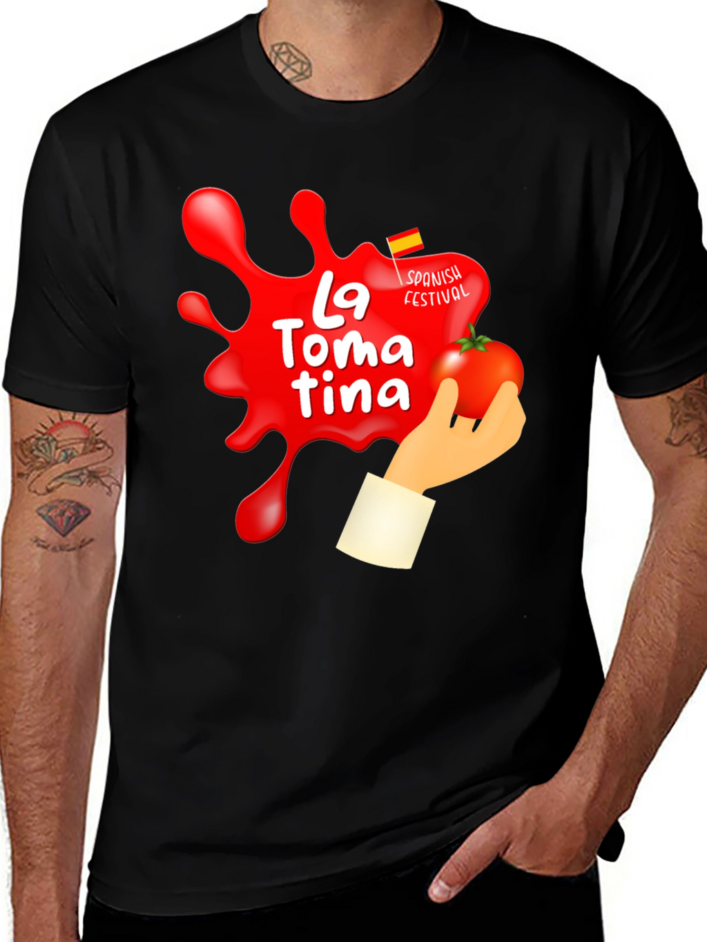 La Tomatina Festival Graphic T-Shirt - Tomato Fight Tee