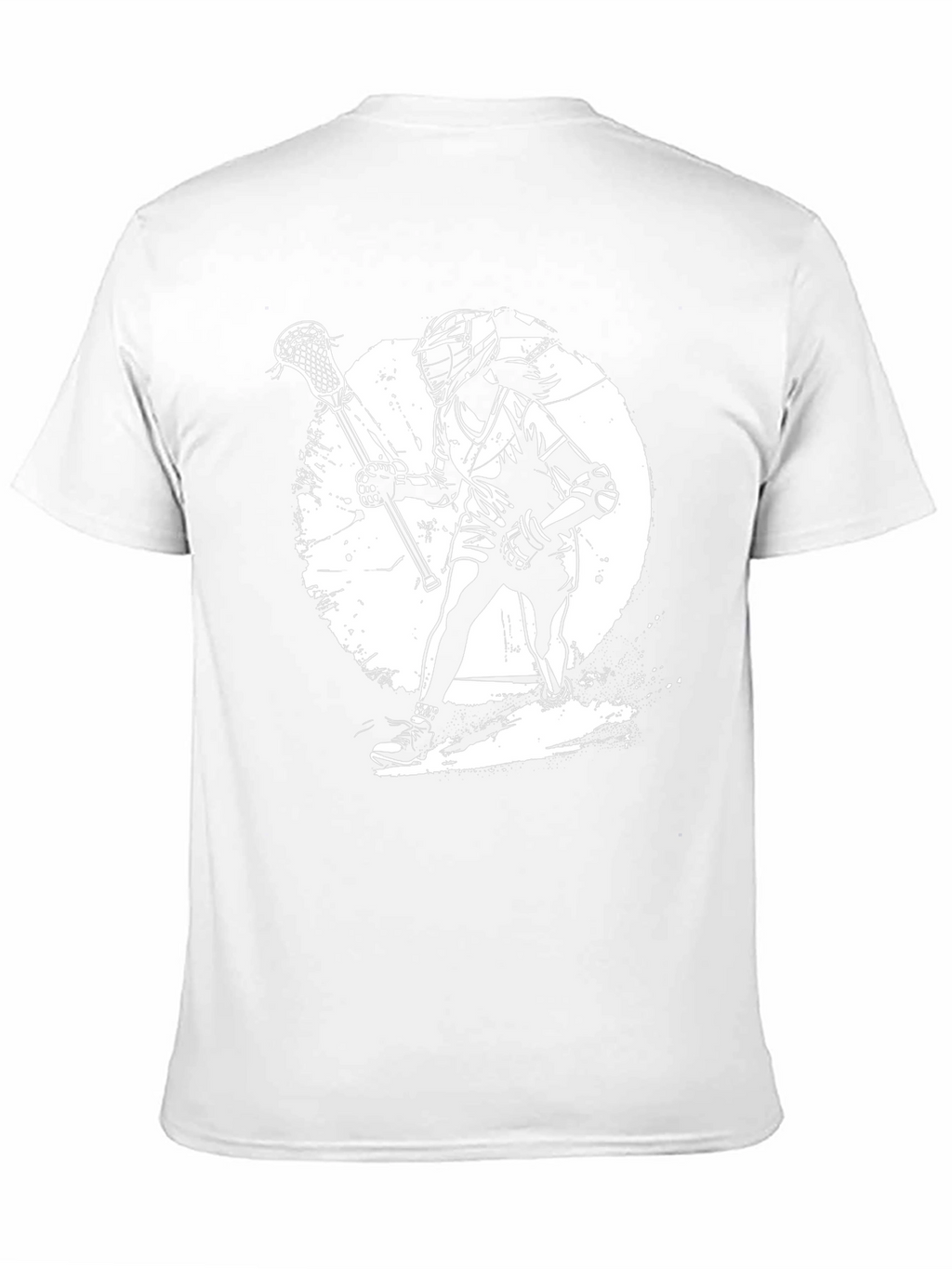 Lacrosse Player Graphic T-Shirt - Black