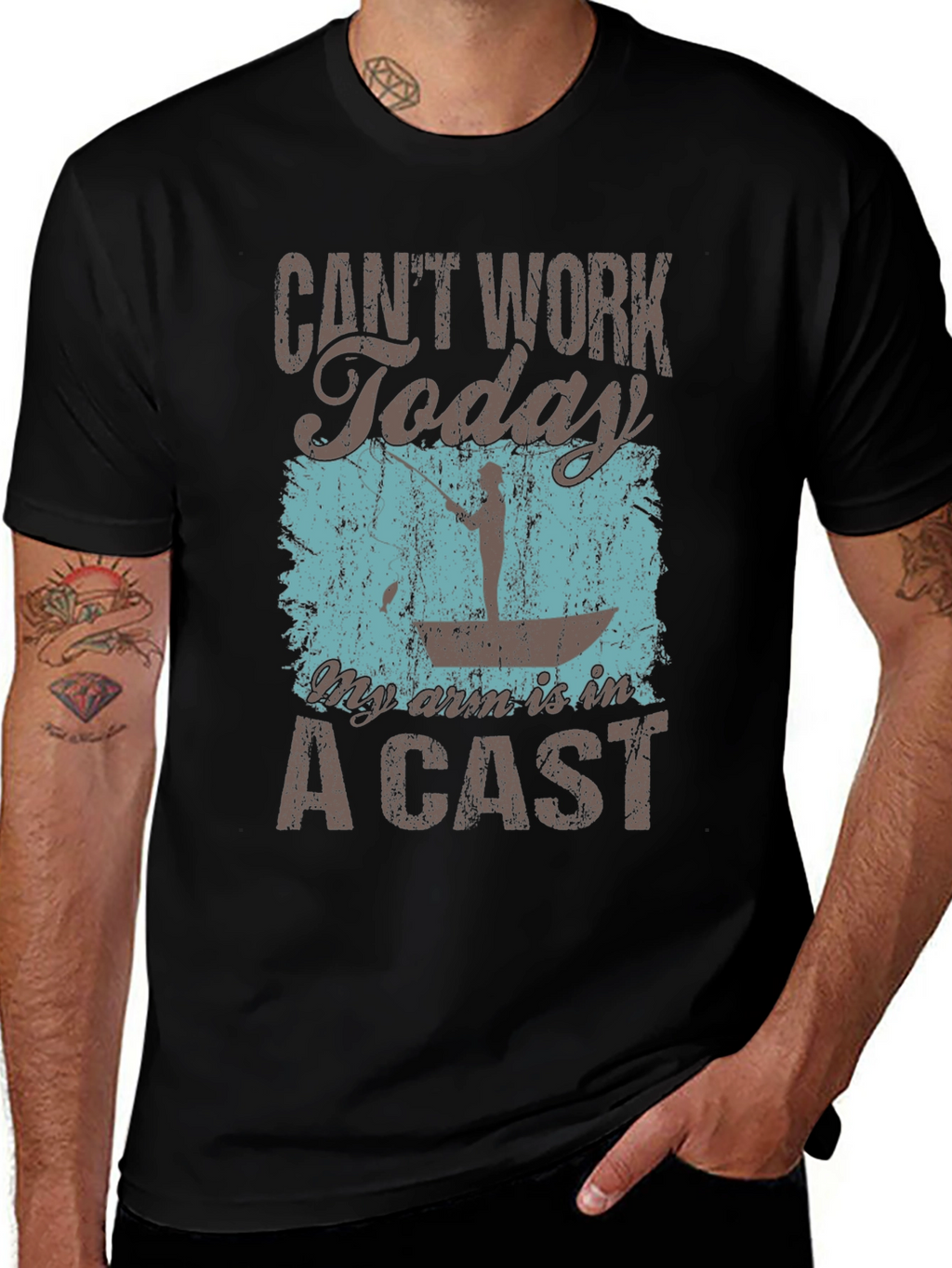 Funny Fishing T-Shirt: Cant Work Today