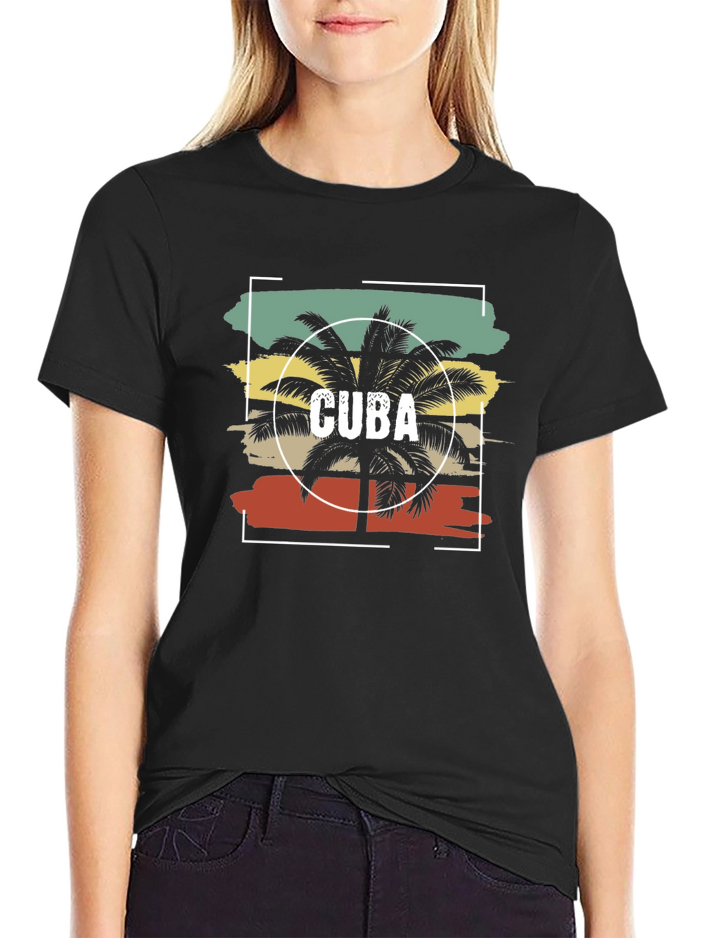 Cuba Palm Tree T-Shirt - Retro Style