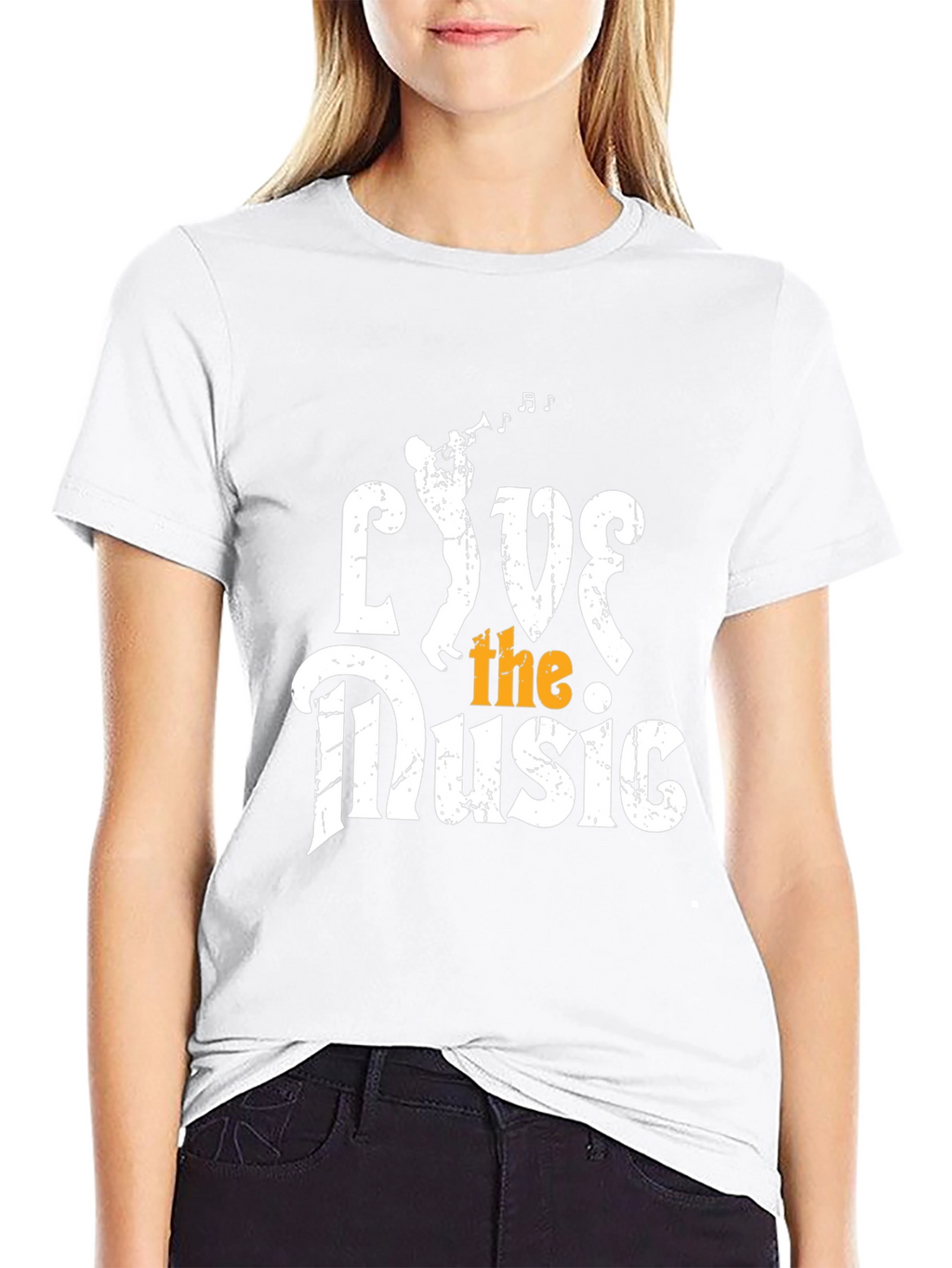 Live the Music Graphic Tee - Black Cotton T-Shirt