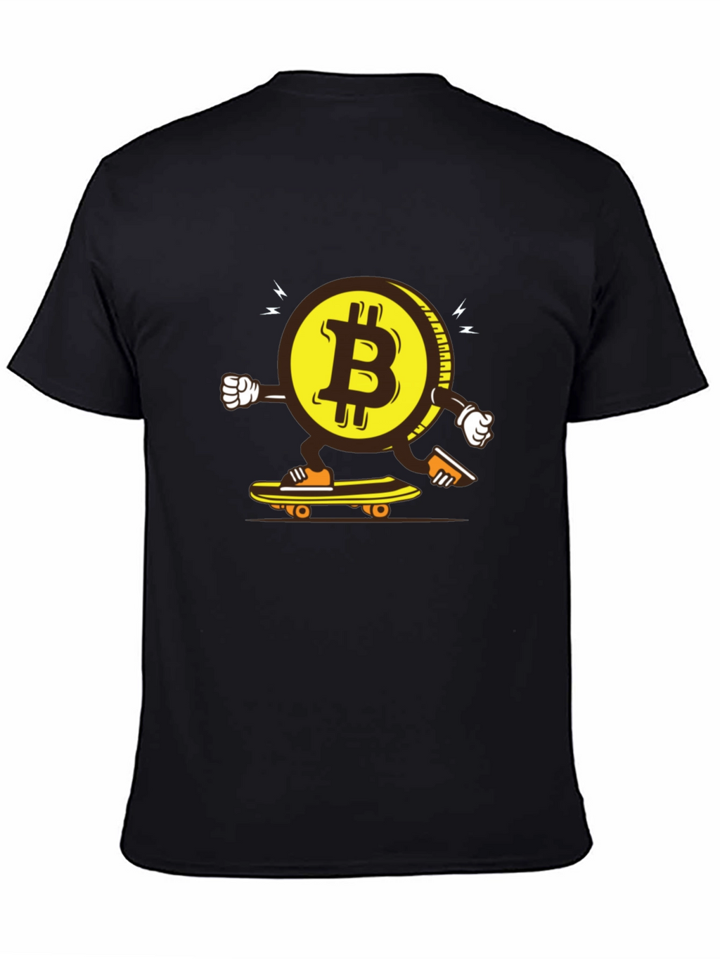 Bitcoin Skateboarder Graphic Tee - Crypto Enthusiast Apparel