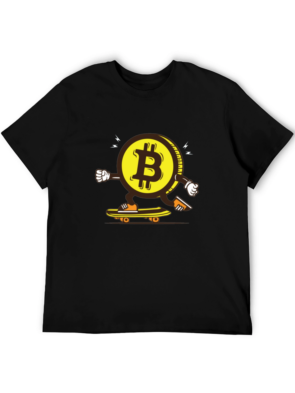 Bitcoin Skateboarder Graphic Tee - Crypto Enthusiast Apparel