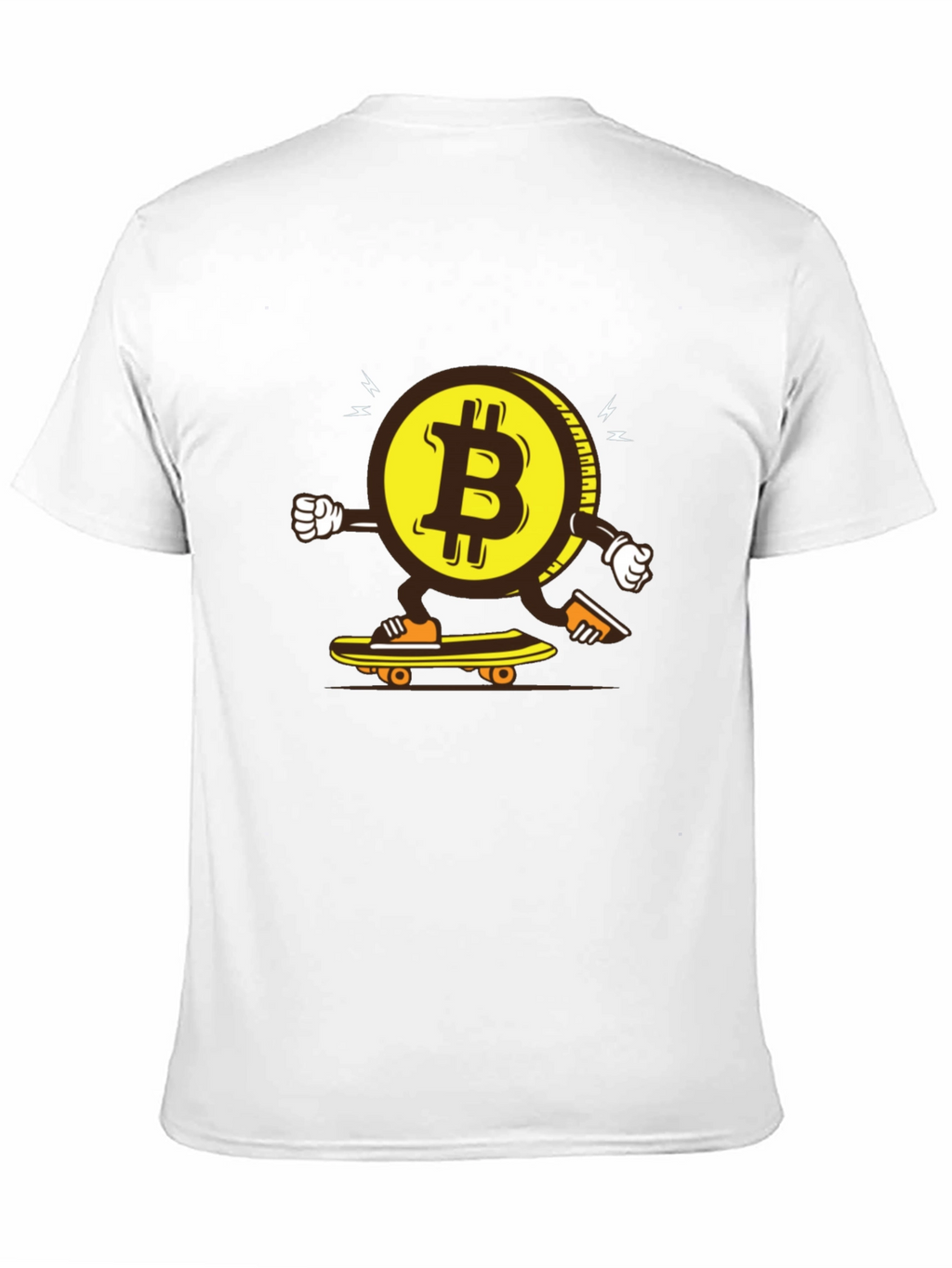 Bitcoin Skateboarder Graphic Tee - Crypto Enthusiast Apparel