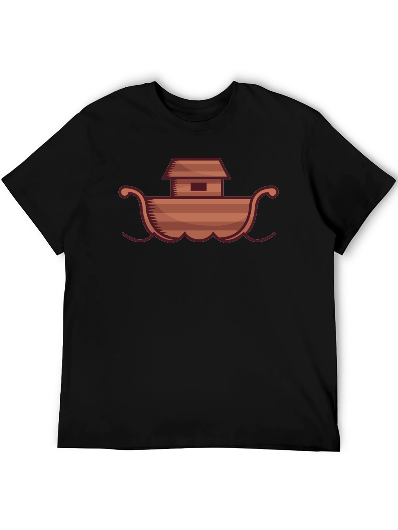 Noahs Ark Graphic Tee - Black Cotton T-Shirt