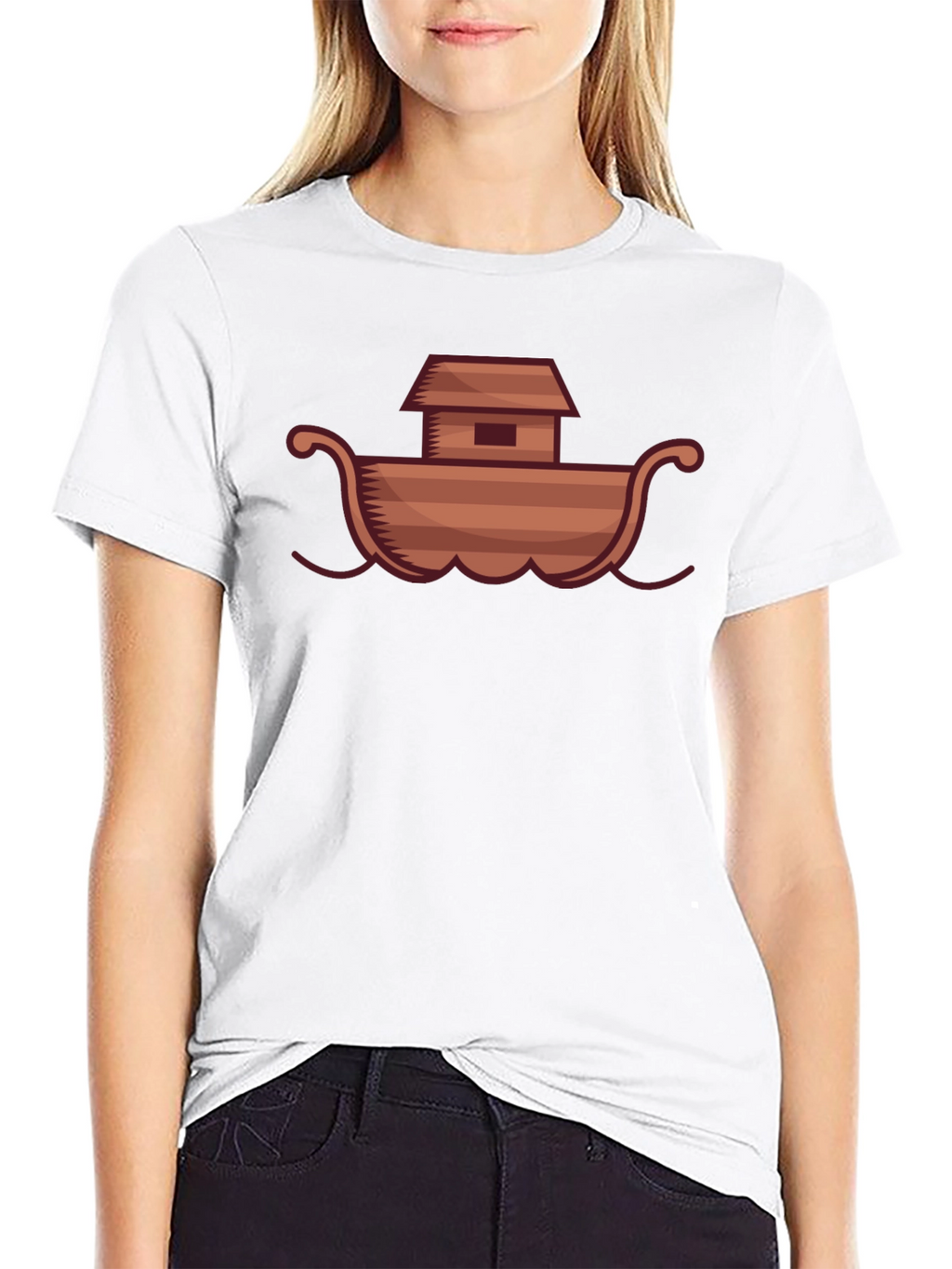 Noahs Ark Graphic Tee - Black Cotton T-Shirt