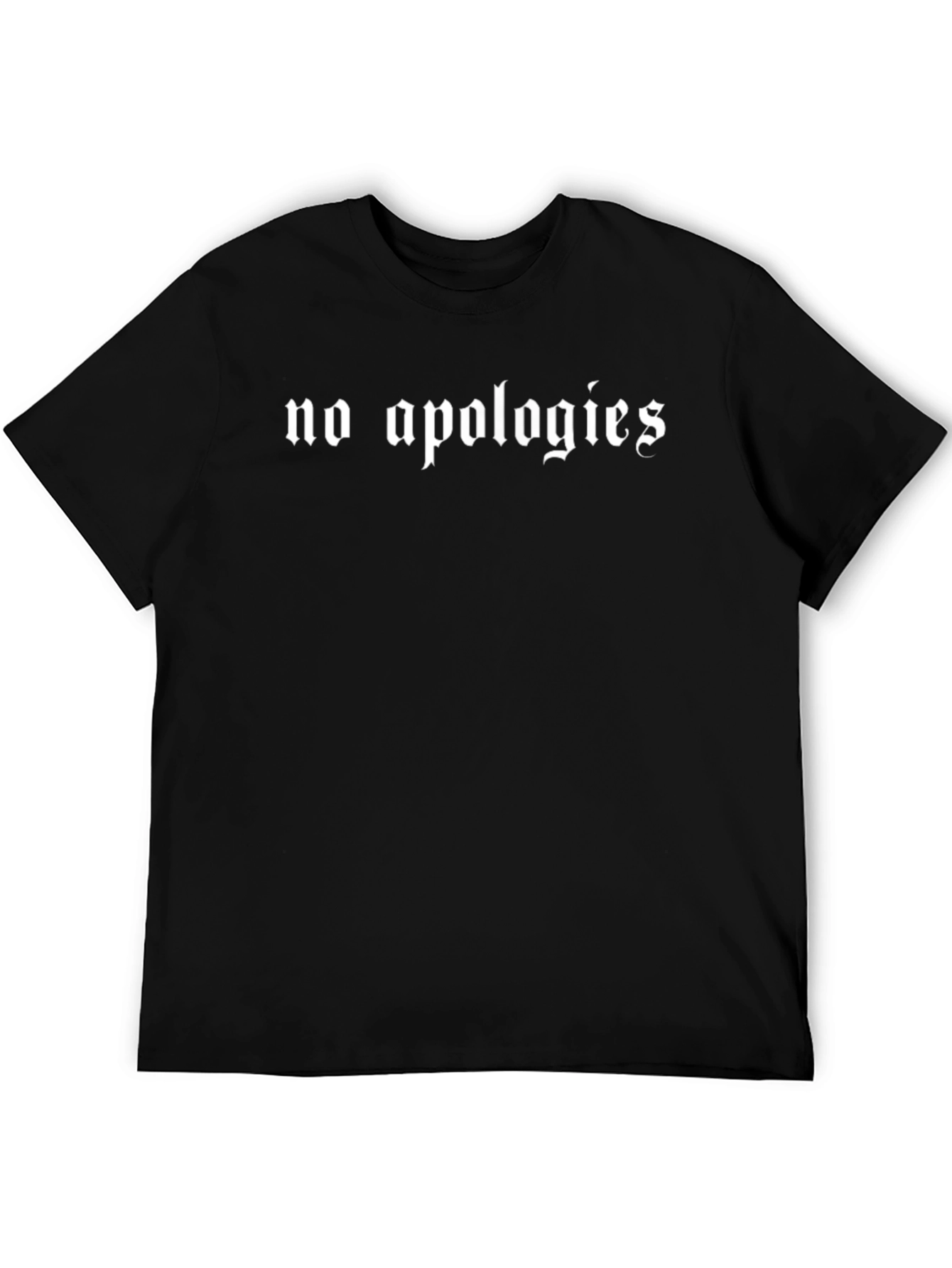 No Apologies Gothic Style Black T-Shirt