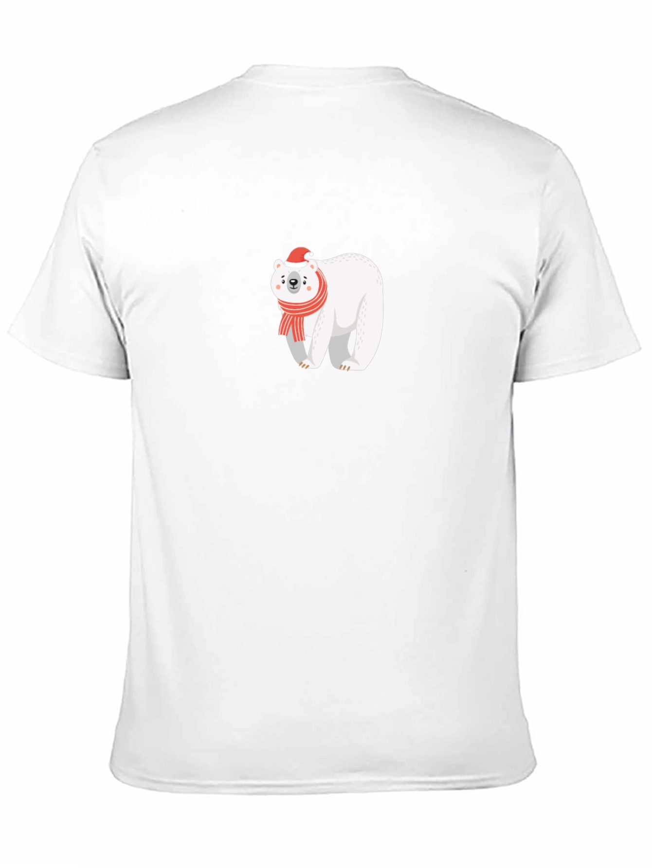 Festive Polar Bear Graphic Tee - Holiday Style