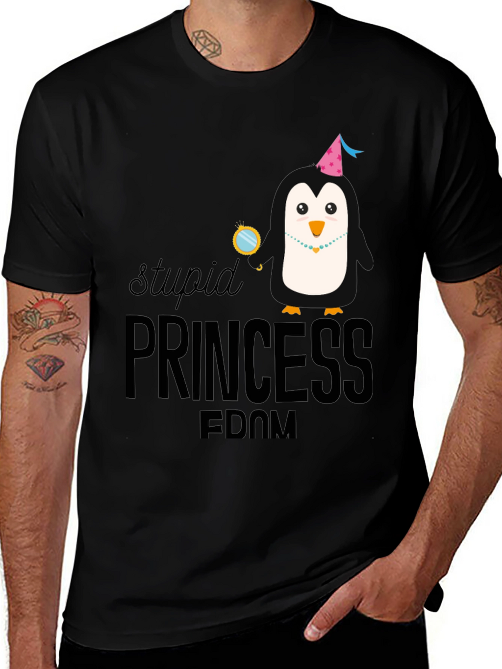Stupid Princess Fdom Black T-Shirt