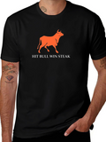 Hit Bull Win Steak Funny Graphic Tee