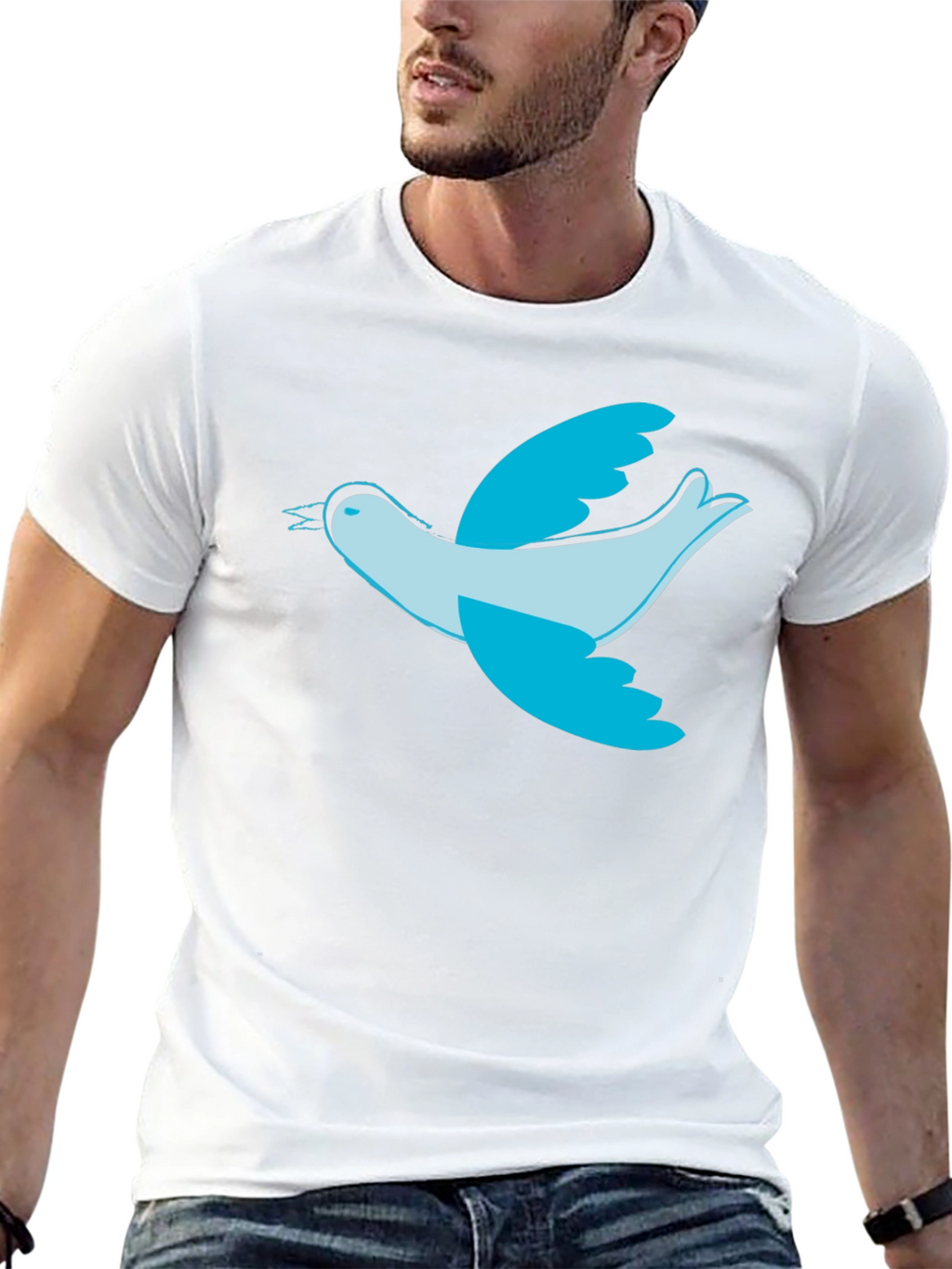 Bird Graphic Black T-Shirt