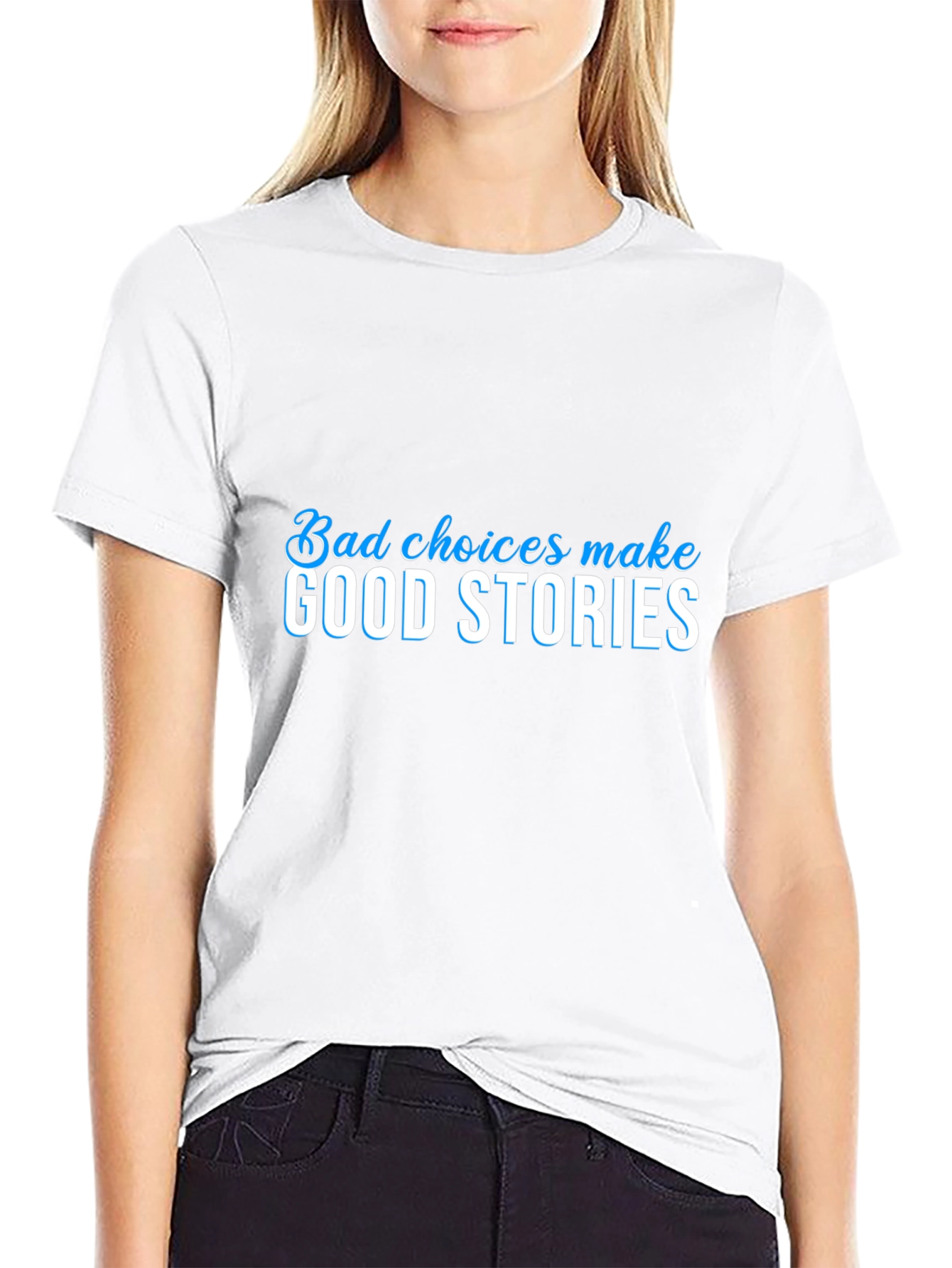 Bad Choices Make Good Stories Black Graphic Tee