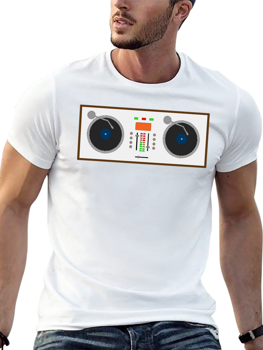 DJ Turntable Graphic T-Shirt - Music Lover Tee