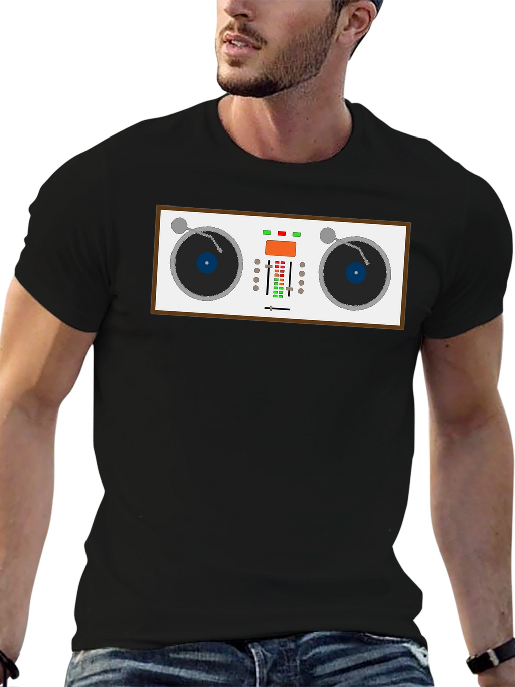 DJ Turntable Graphic T-Shirt - Music Lover Tee