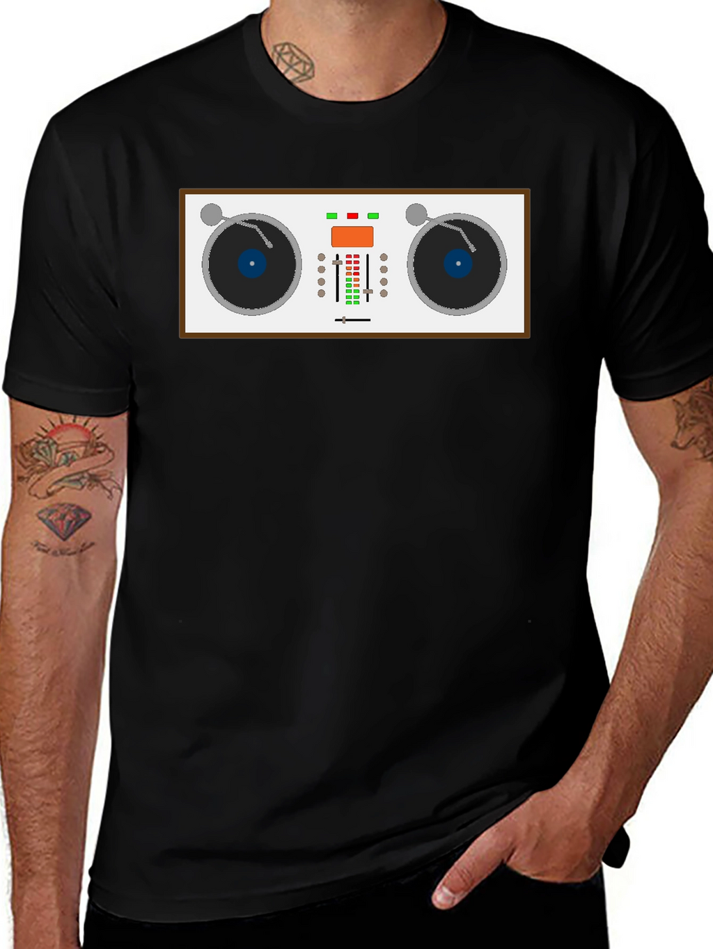 DJ Turntable Graphic T-Shirt - Music Lover Tee
