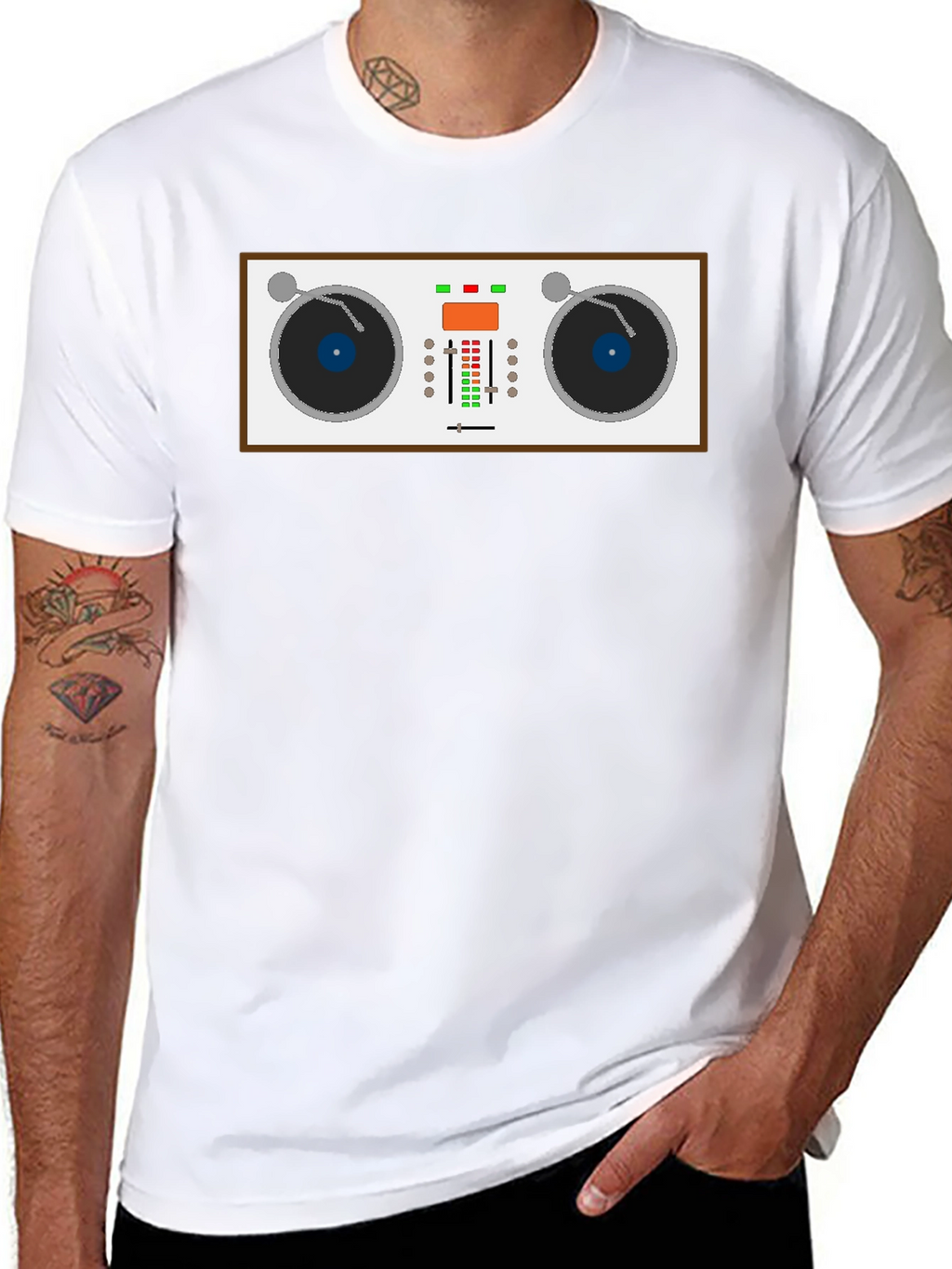 DJ Turntable Graphic T-Shirt - Music Lover Tee
