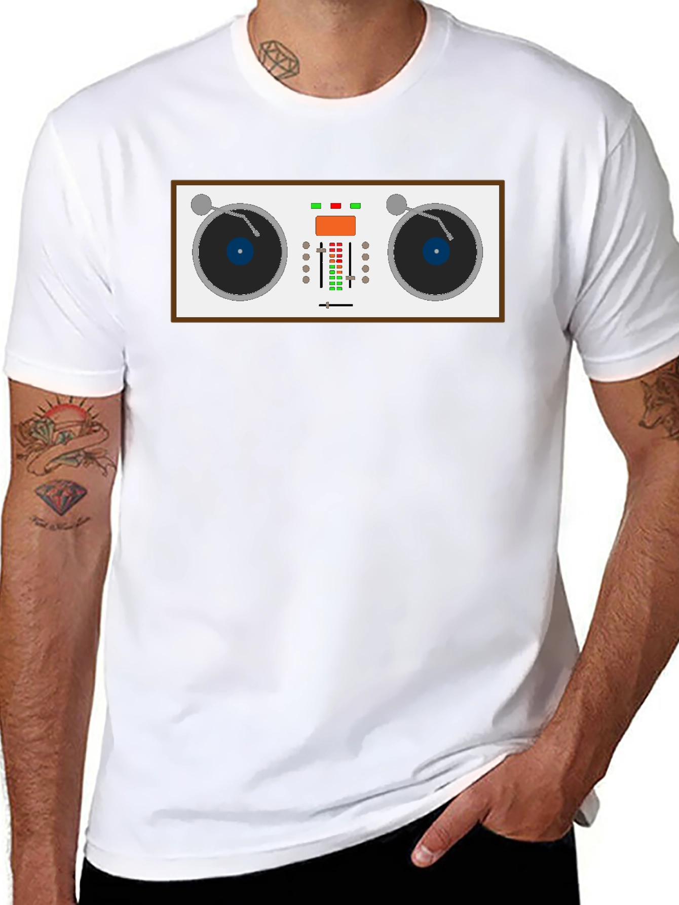 DJ Turntable Graphic T-Shirt - Music Lover Tee