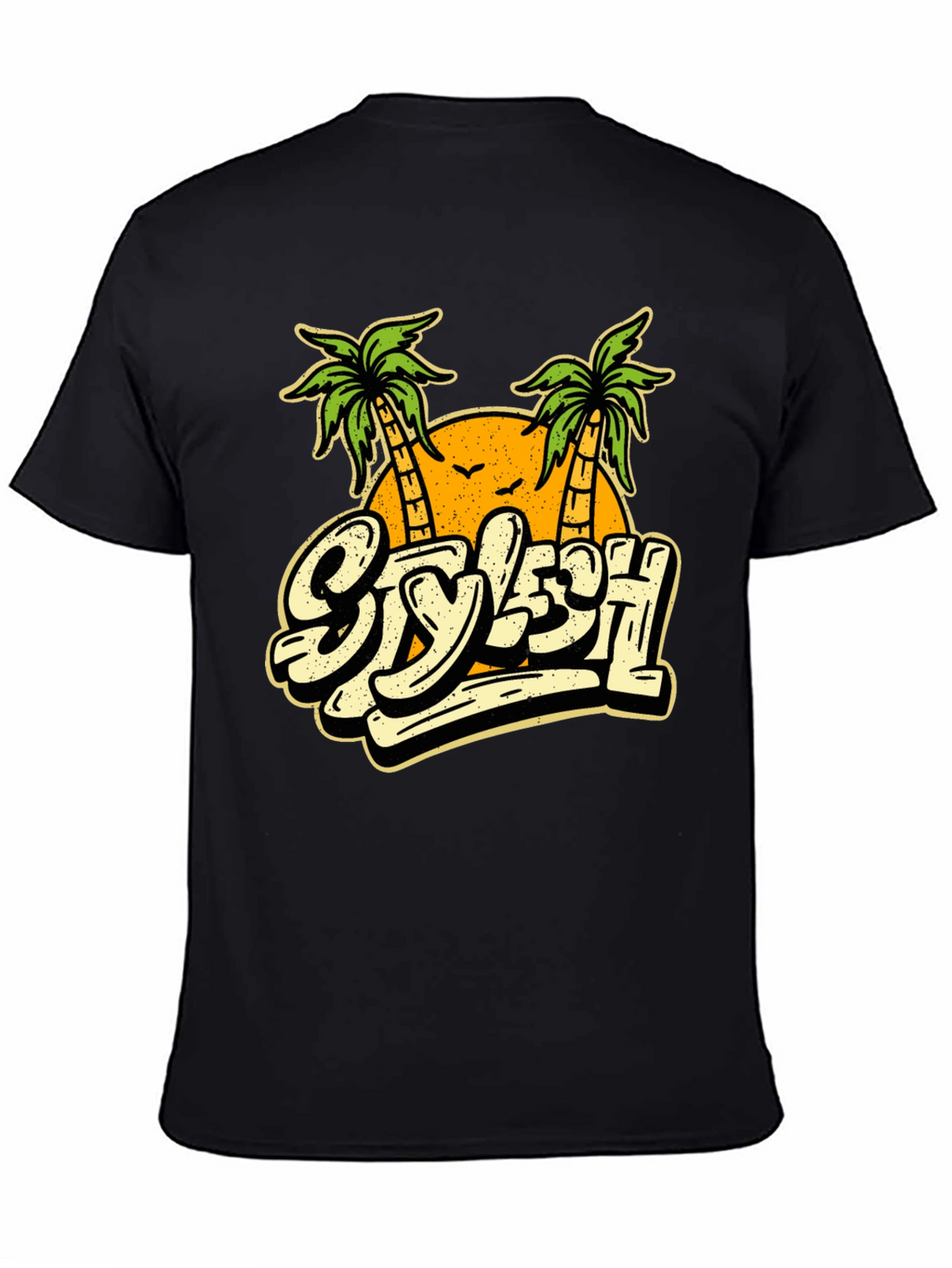 Stylish Palm Tree Graphic T-Shirt - Vacation Vibes
