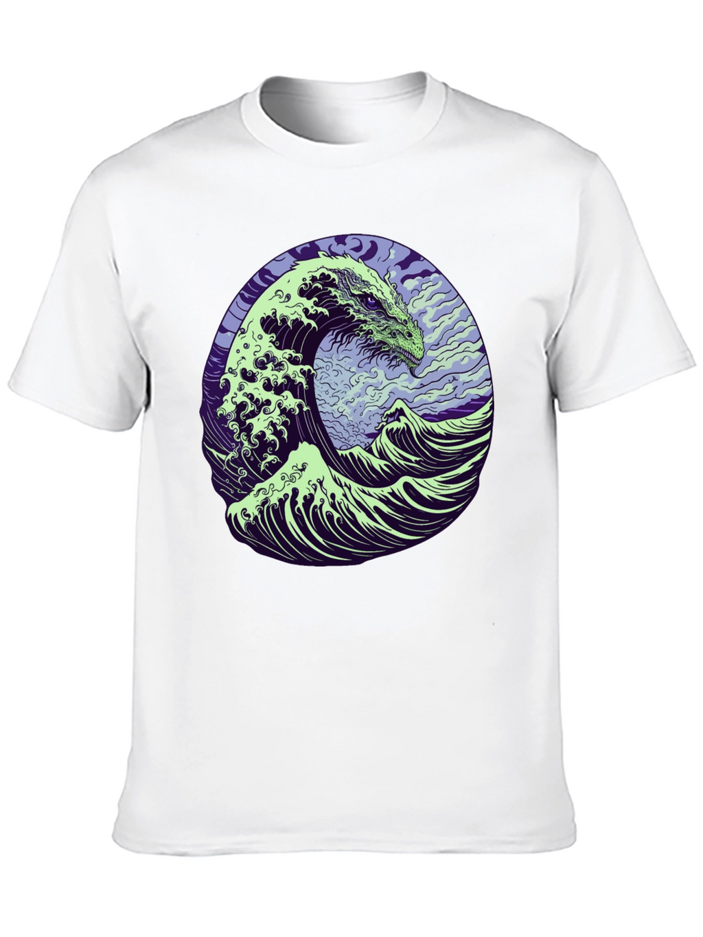 Dragon Wave Graphic T-Shirt - Mens Black Tee