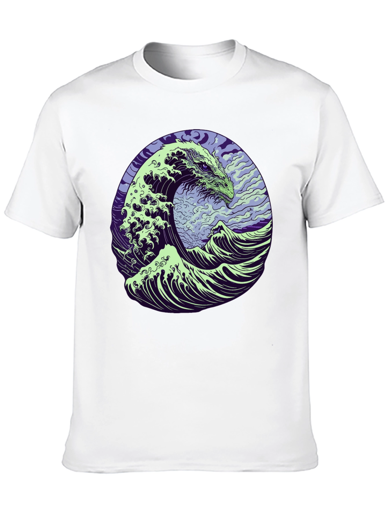 Dragon Wave Graphic T-Shirt - Mens Black Tee