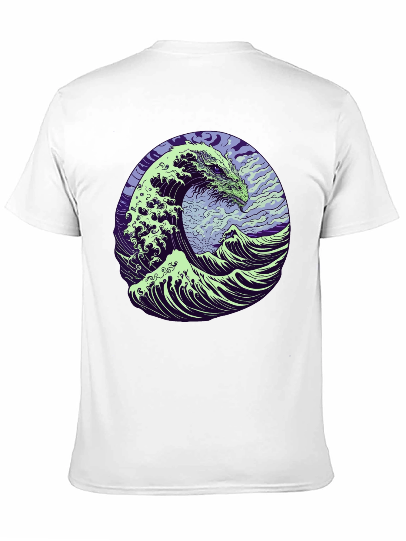Dragon Wave Graphic T-Shirt - Mens Black Tee