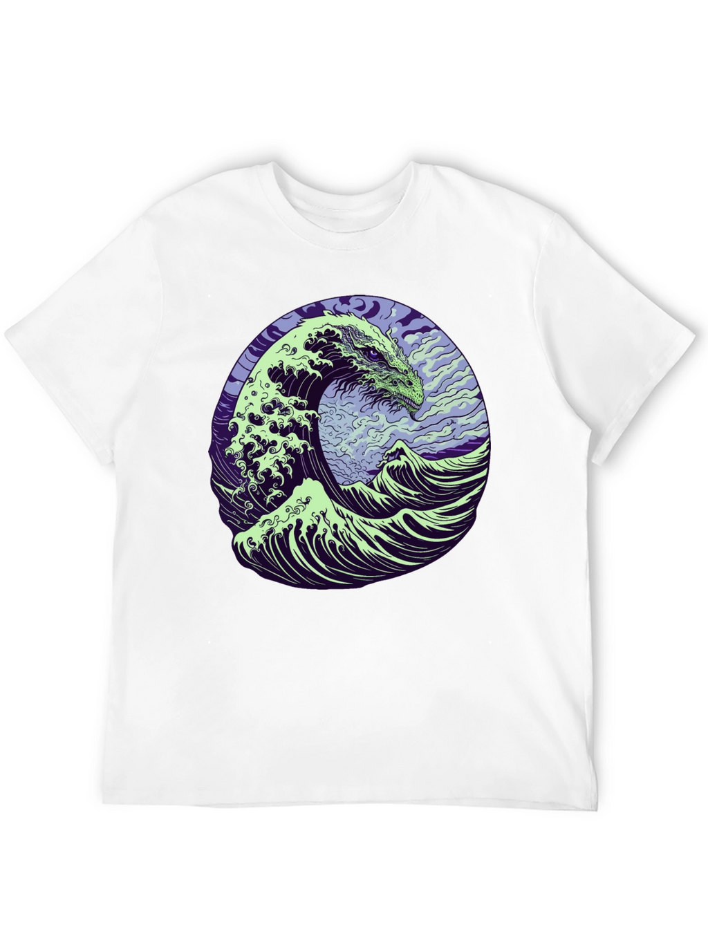 Dragon Wave Graphic T-Shirt - Mens Black Tee