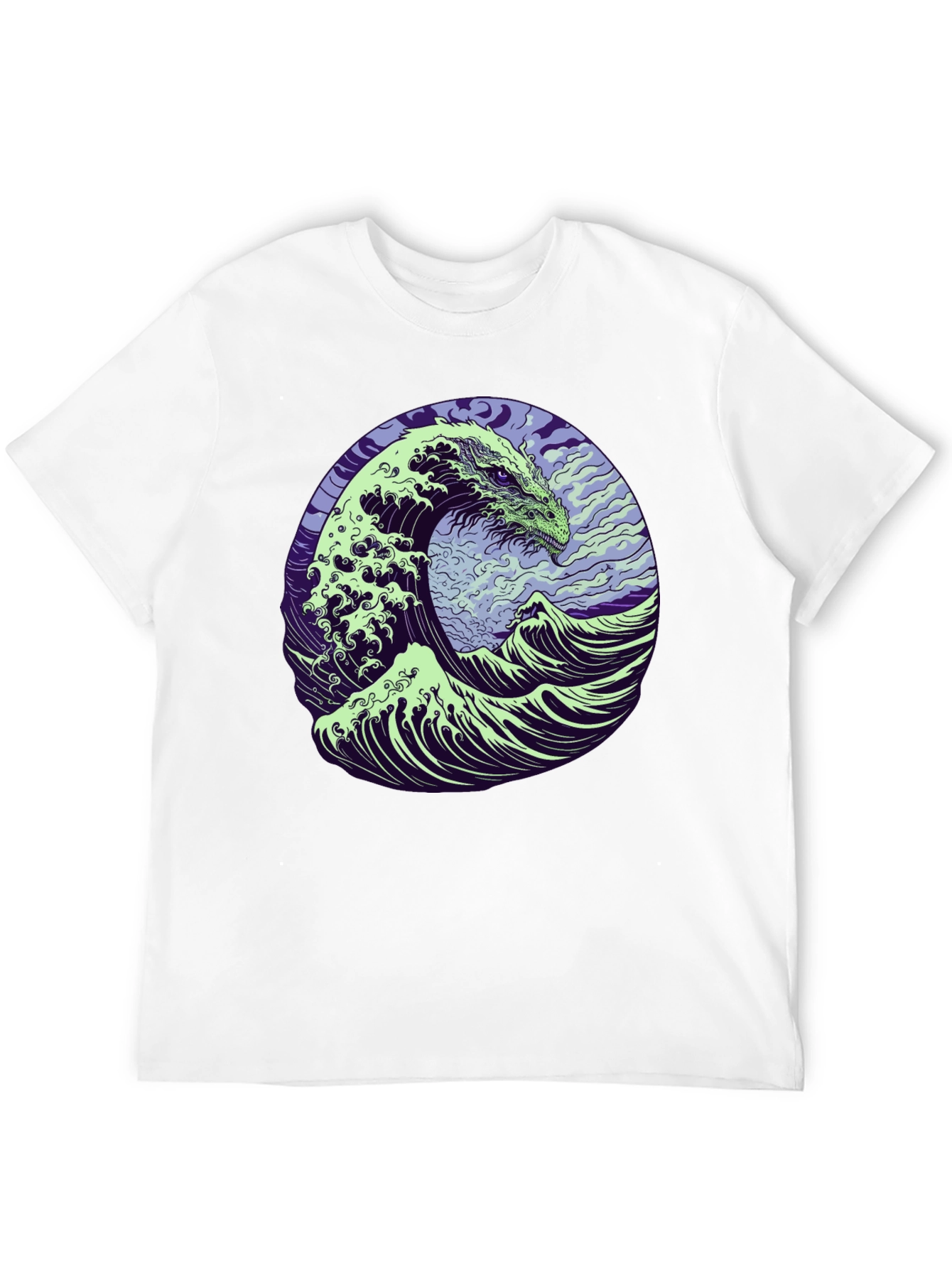 Dragon Wave Graphic T-Shirt - Mens Black Tee