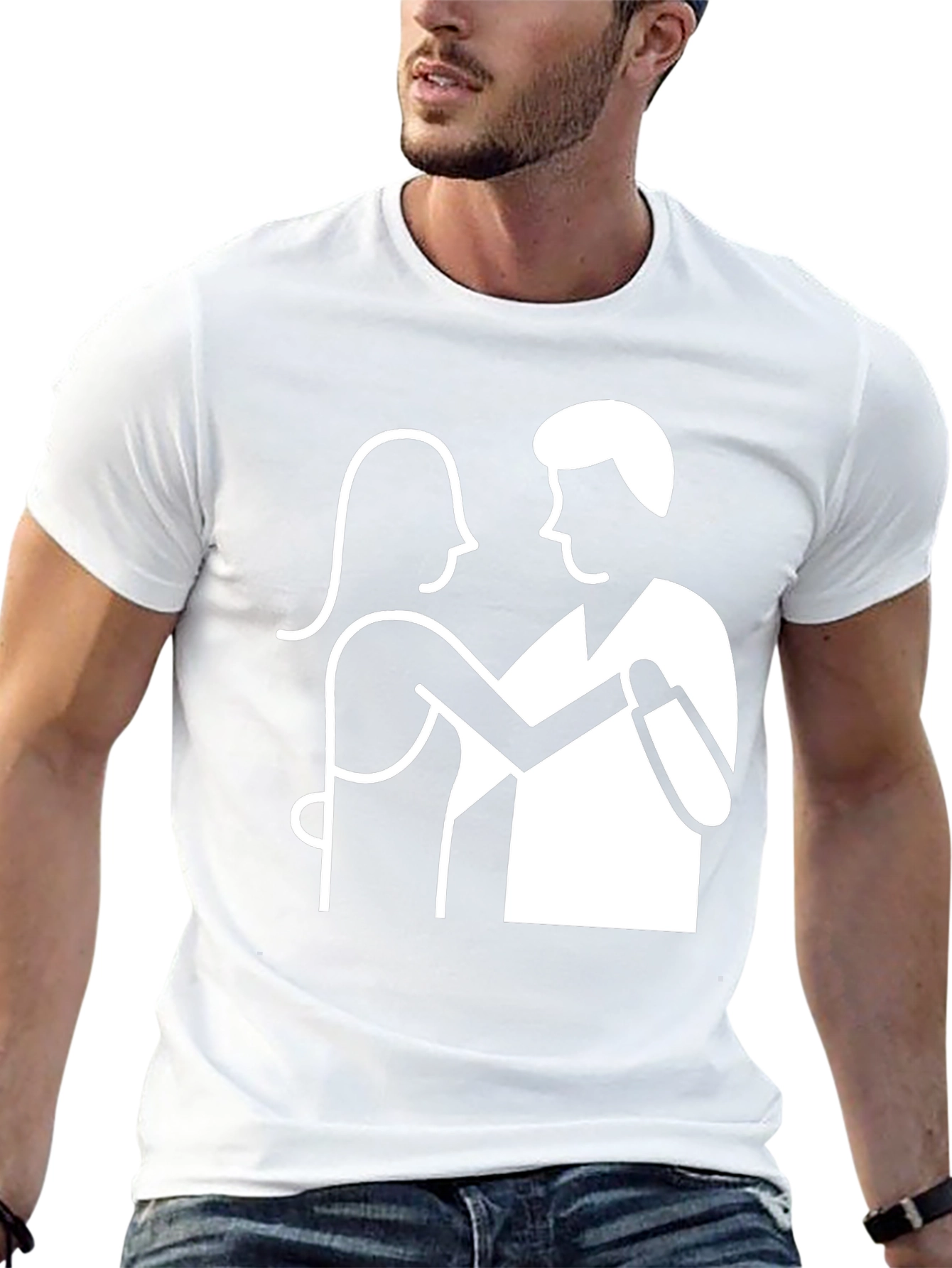 Dancing Couple Graphic Tee - Classic Black